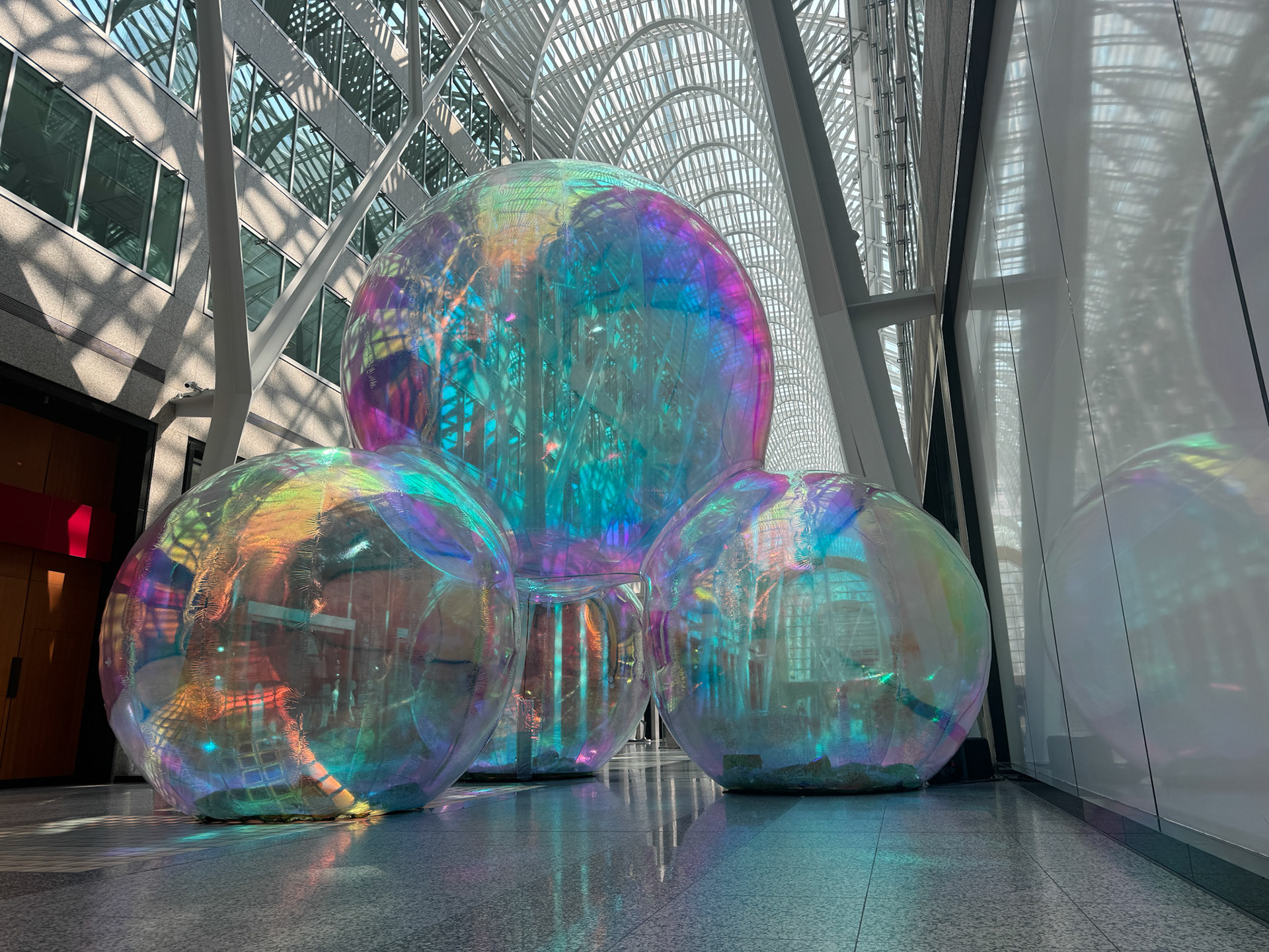 Art installation at Brookfield Place, Toronto