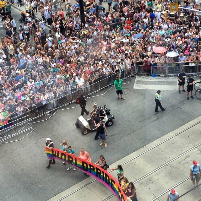 Happy #worldpride be proud to be who you want to be! Millions watching the parade - amazing energy