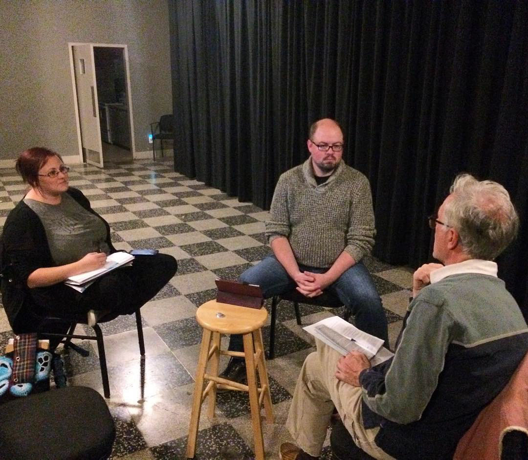 We're starting the rehearsal process for @atthepalace’s Vanya and Sonia and Masha and Spike by Christopher Durang with character discussions/dissections - it's quite intriguing to listen to our talented actors examine their characters' nuances with our di