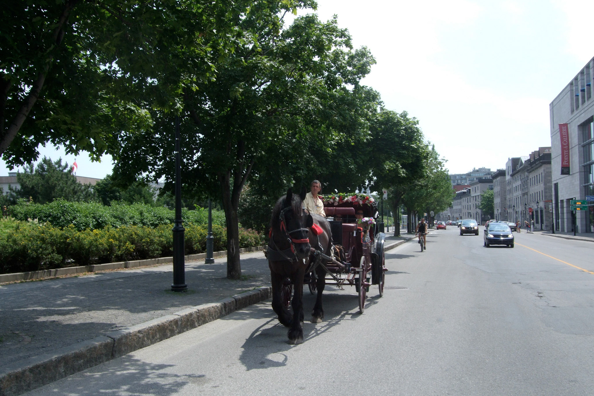 At the edge of Old Montreal, approaching the redeveloped Old Port of Montreal