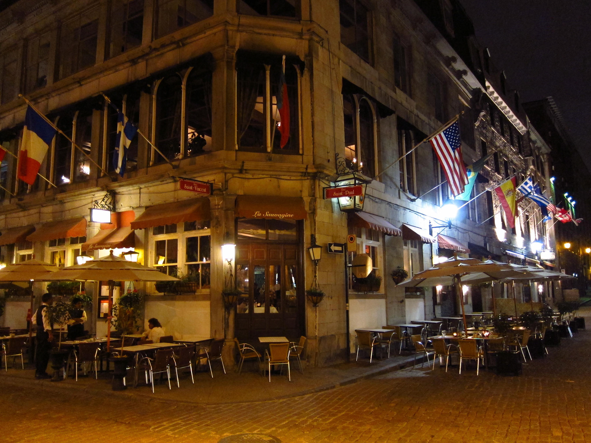 Old Montreal at night