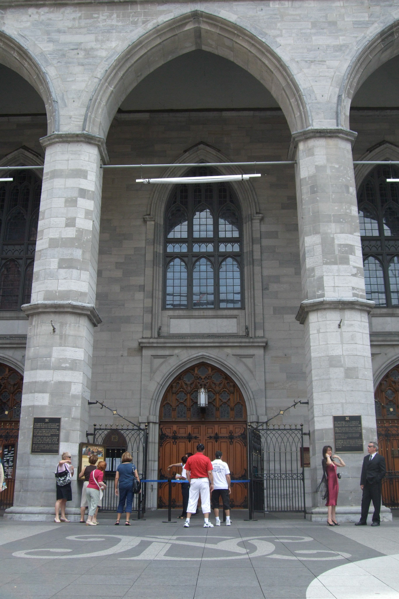 The entrance of Montreal's famous Notre-Dame Basilica