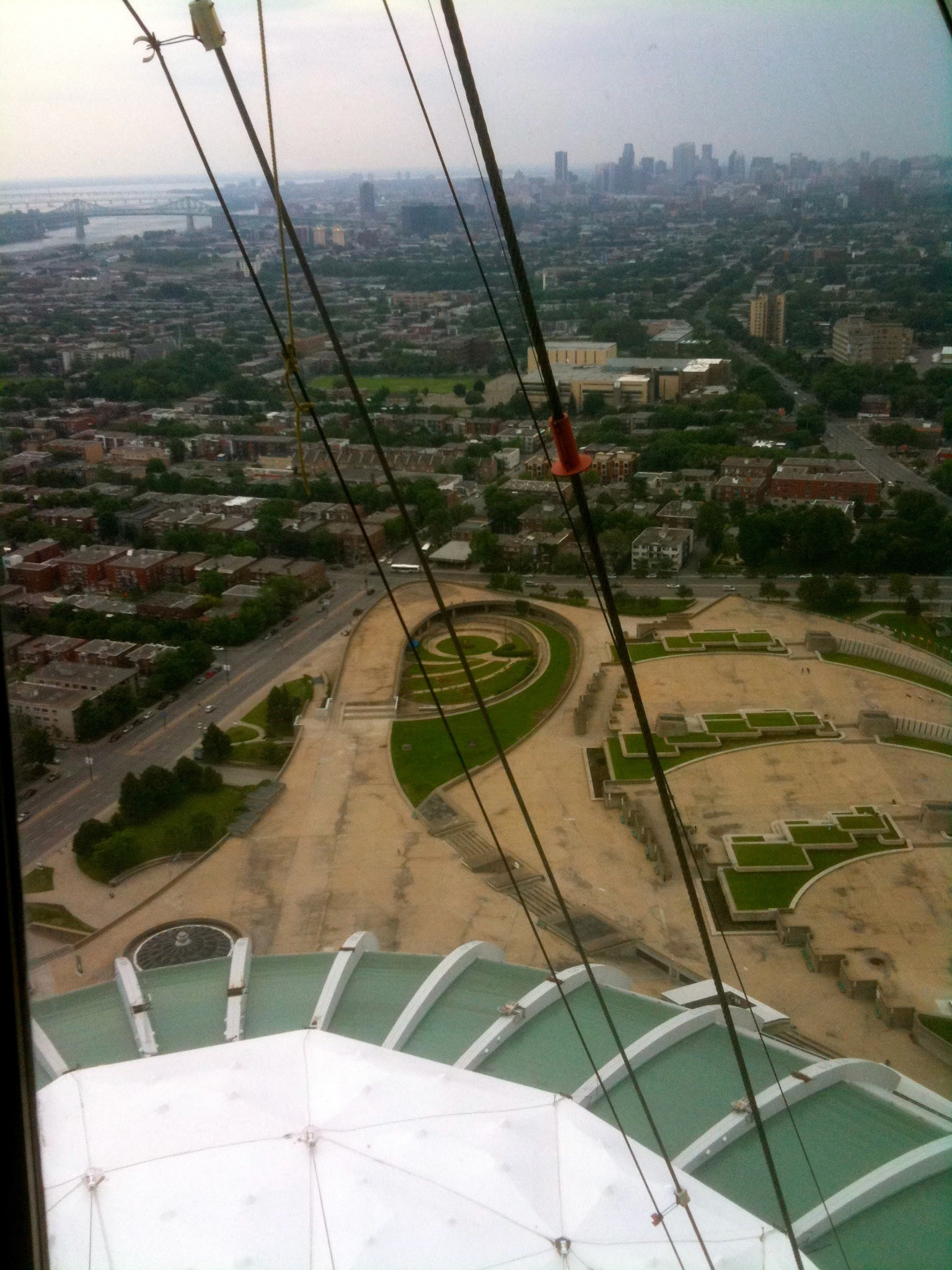 An overview from the tower of the Olympic Park grounds
