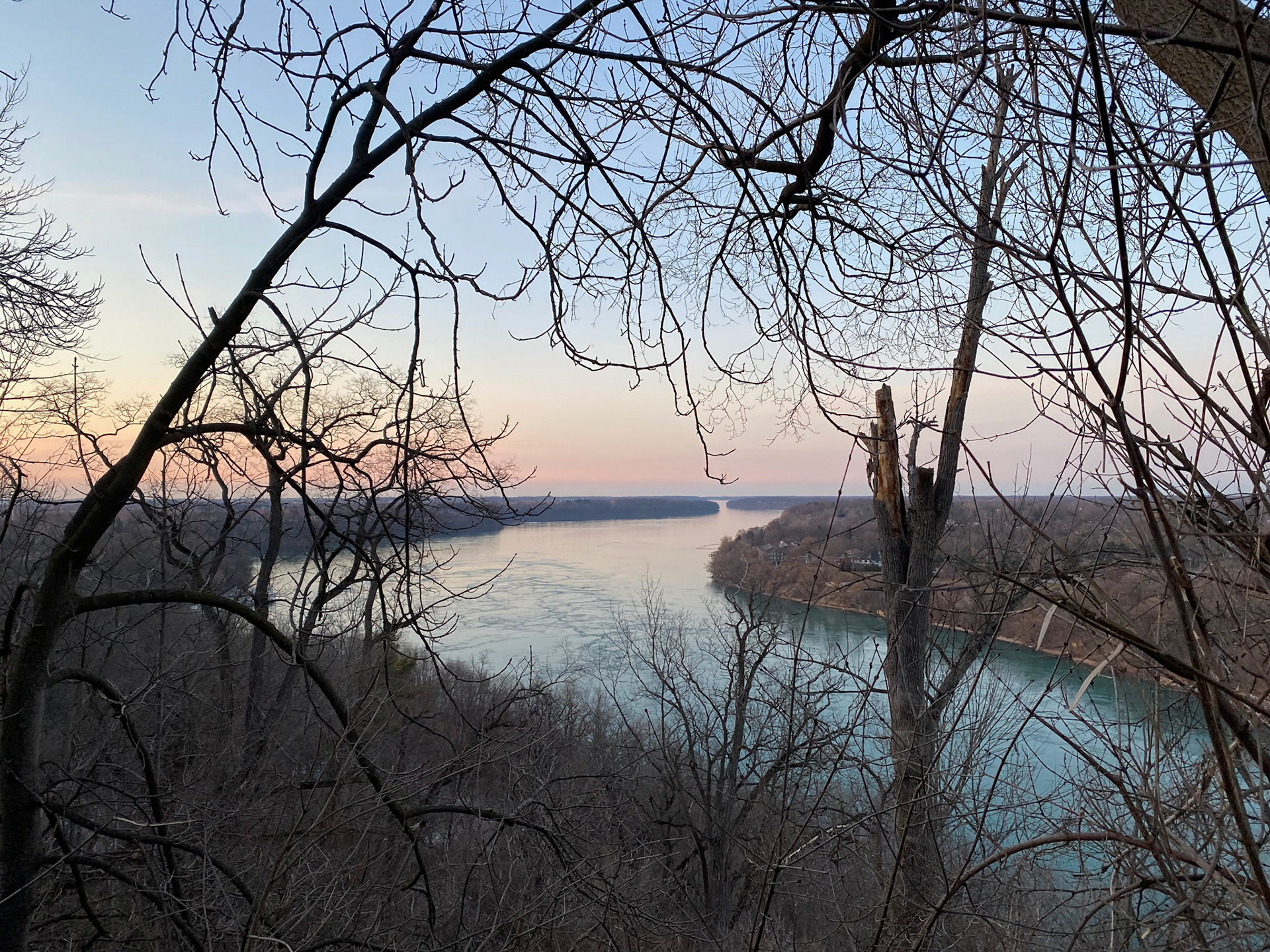 This is where the Niagara River flows into Lake Ontario after tumbling down Niagara Falls