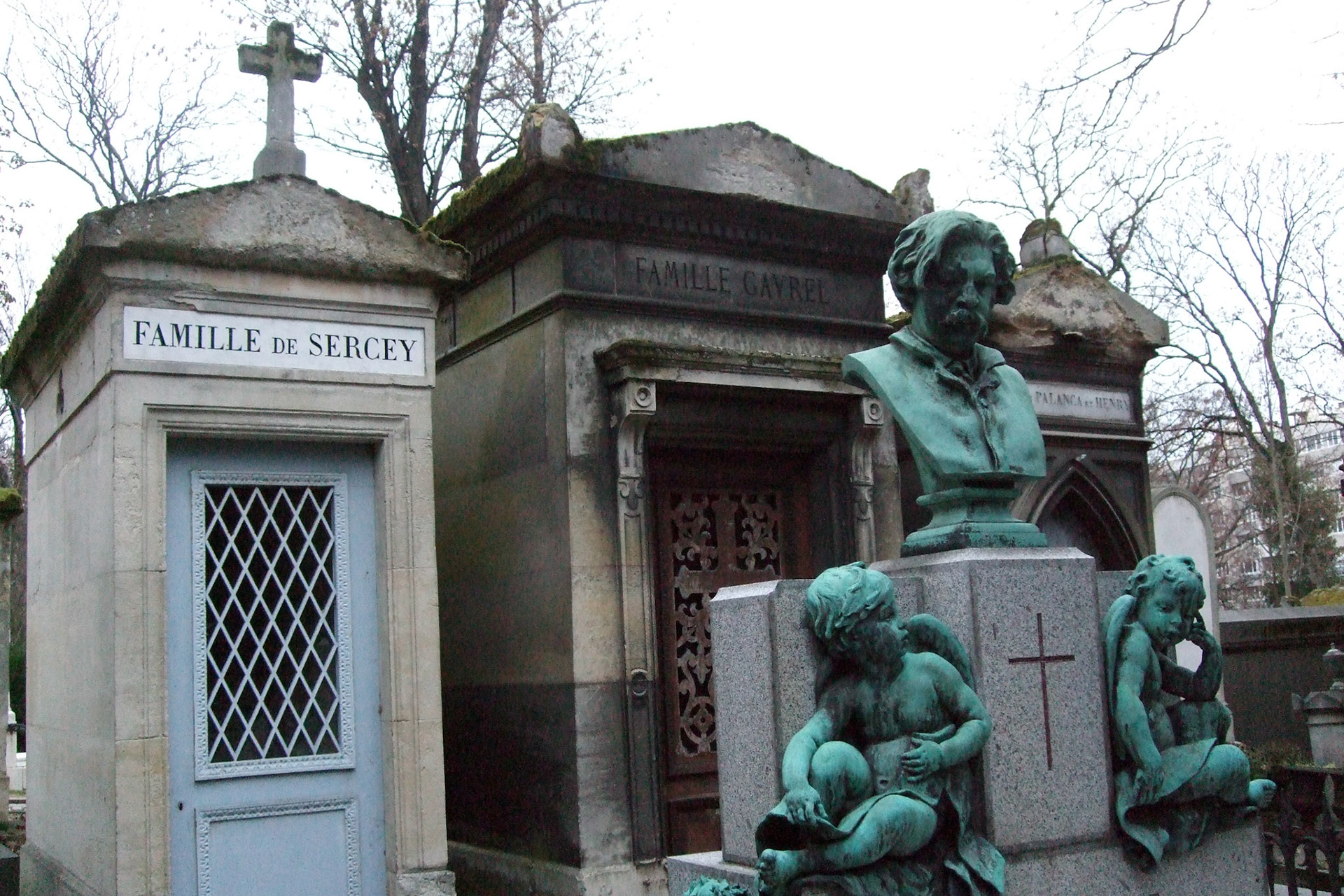 Ancient grave monuments at Pere Lachaise