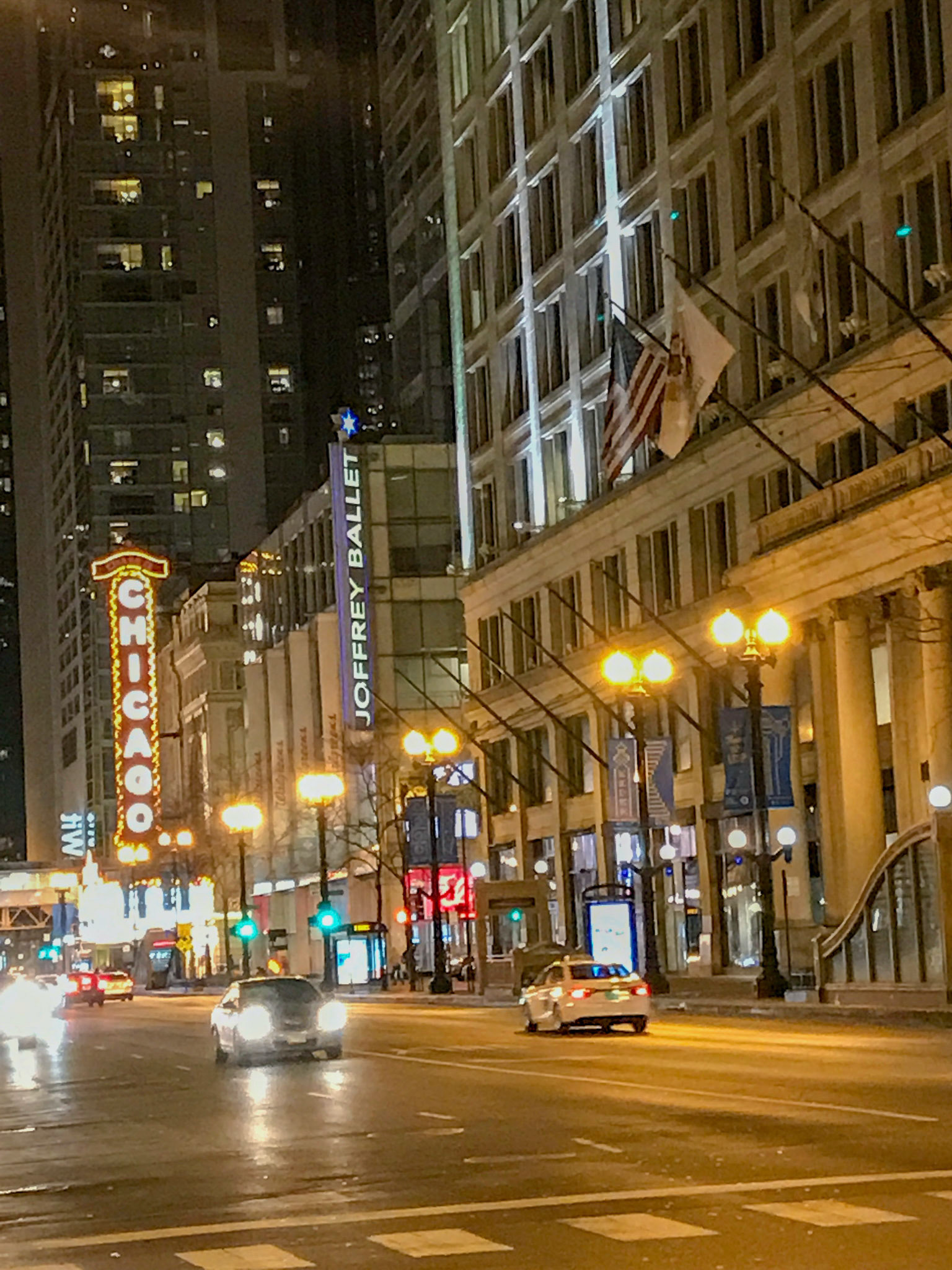 Downtown Chicago by night