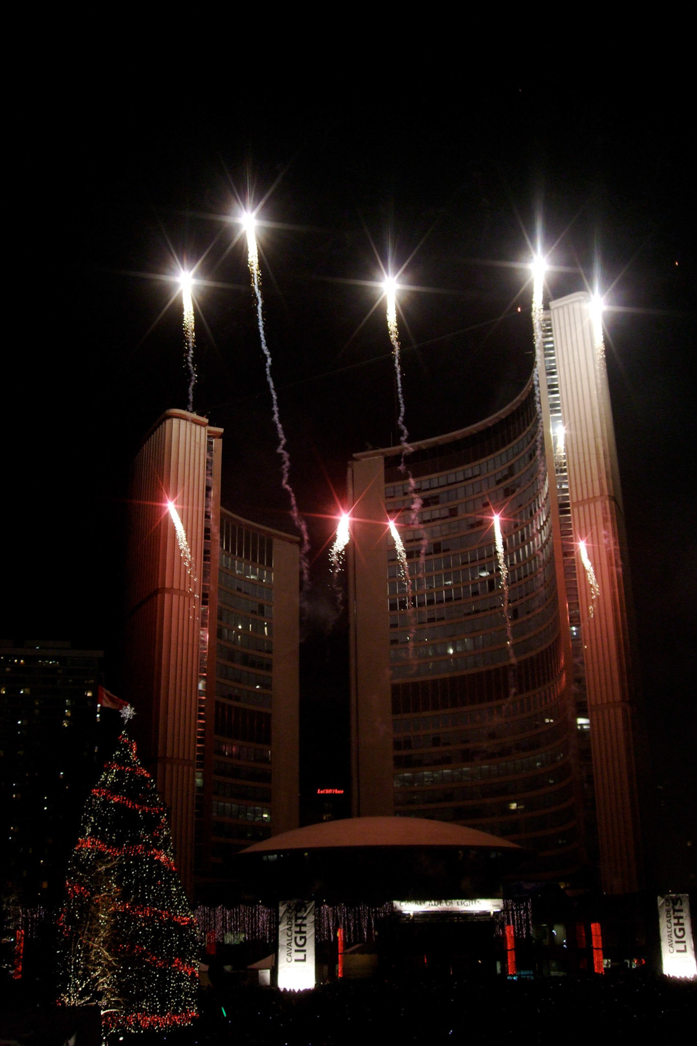 Fireworks at Toronto City Hall