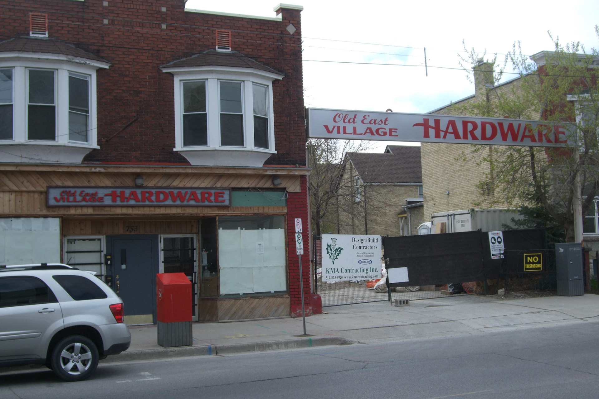 Old East Village Hardware has a really beautiful sign - but it's becoming something else by the looks of things