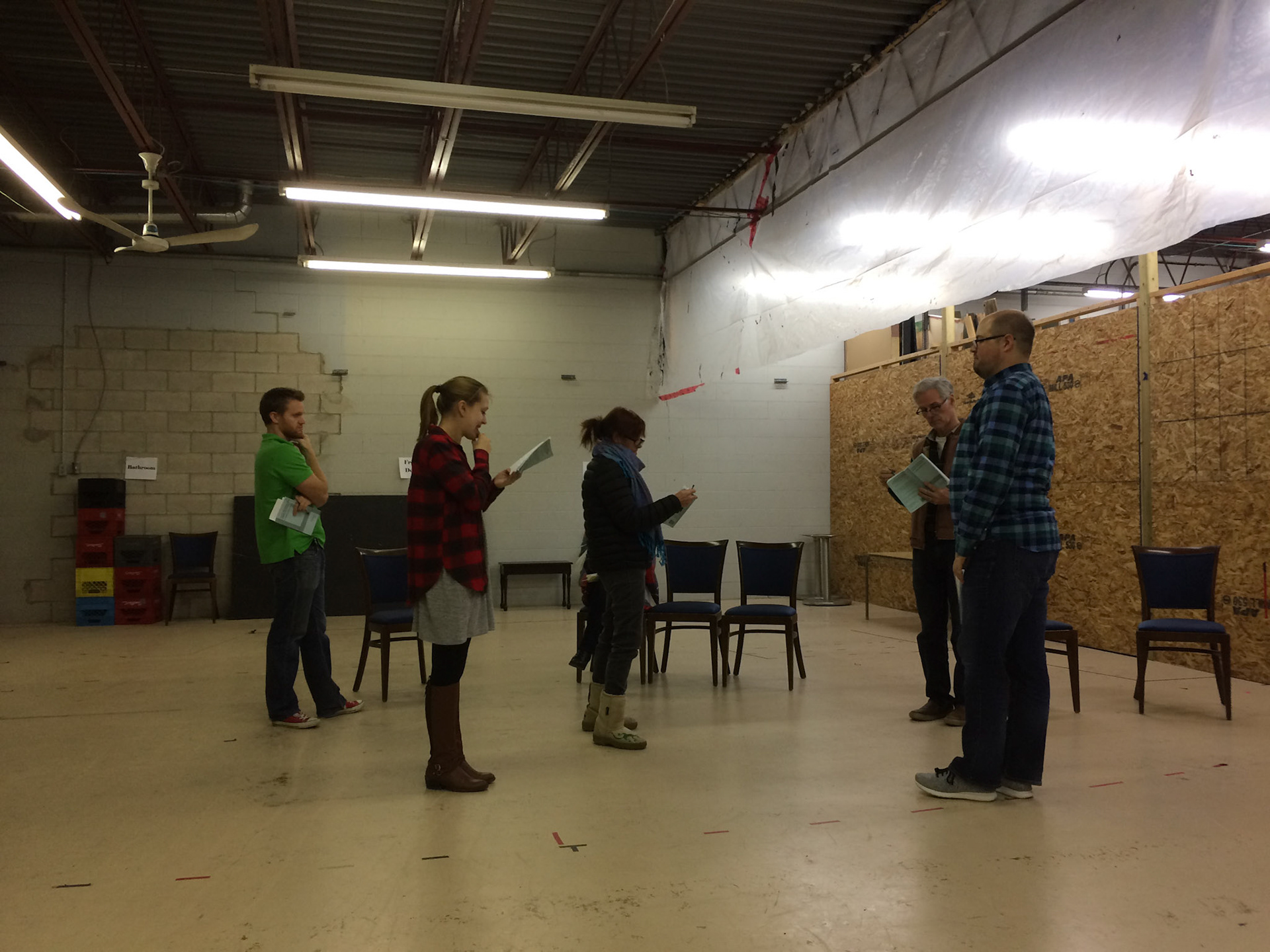 Rehearsals behind the scenes for "Vanya and Sonia and Masha and Spike" by Christopher Durang