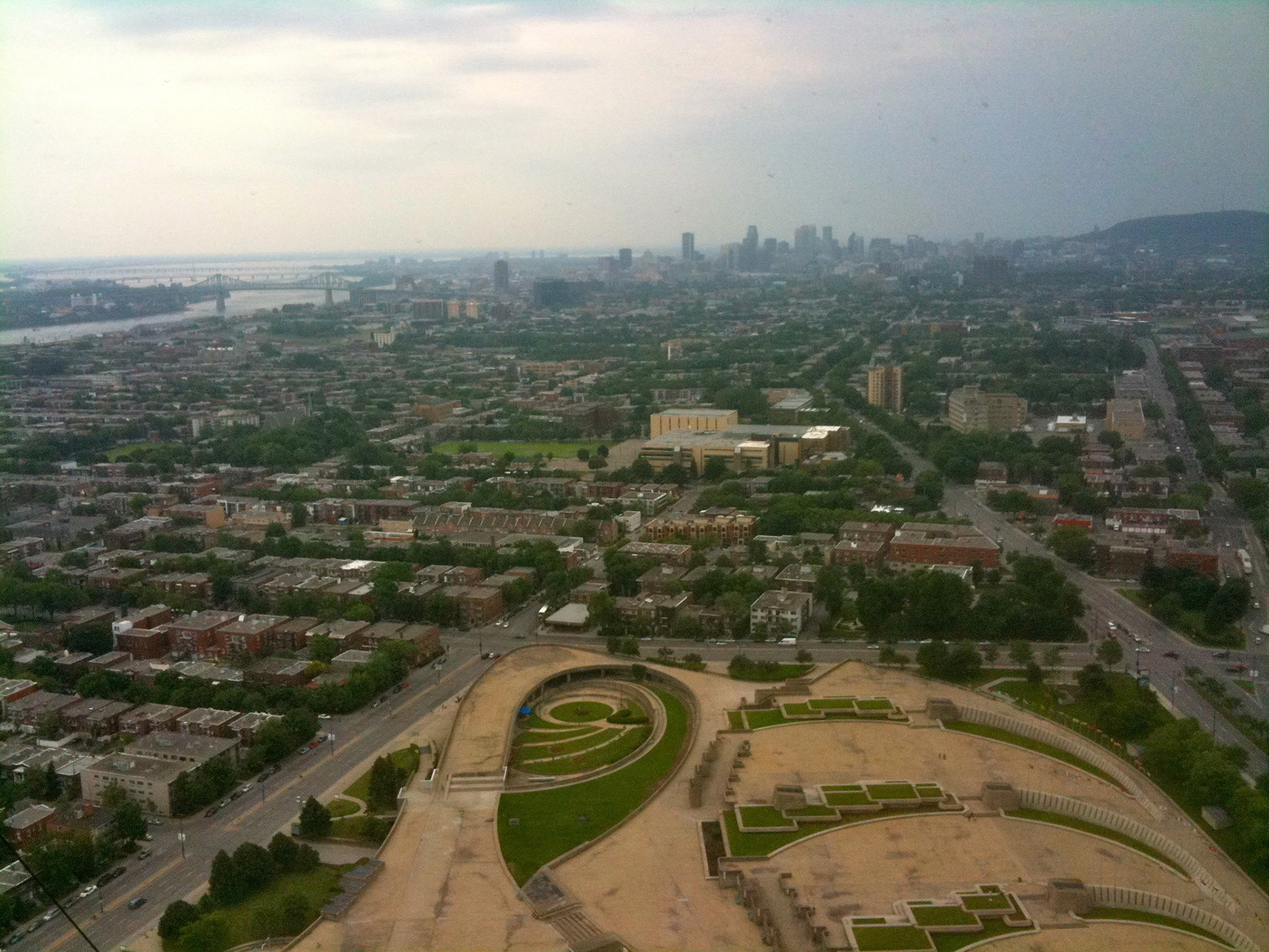 An overview from the tower of the Olympic Park grounds