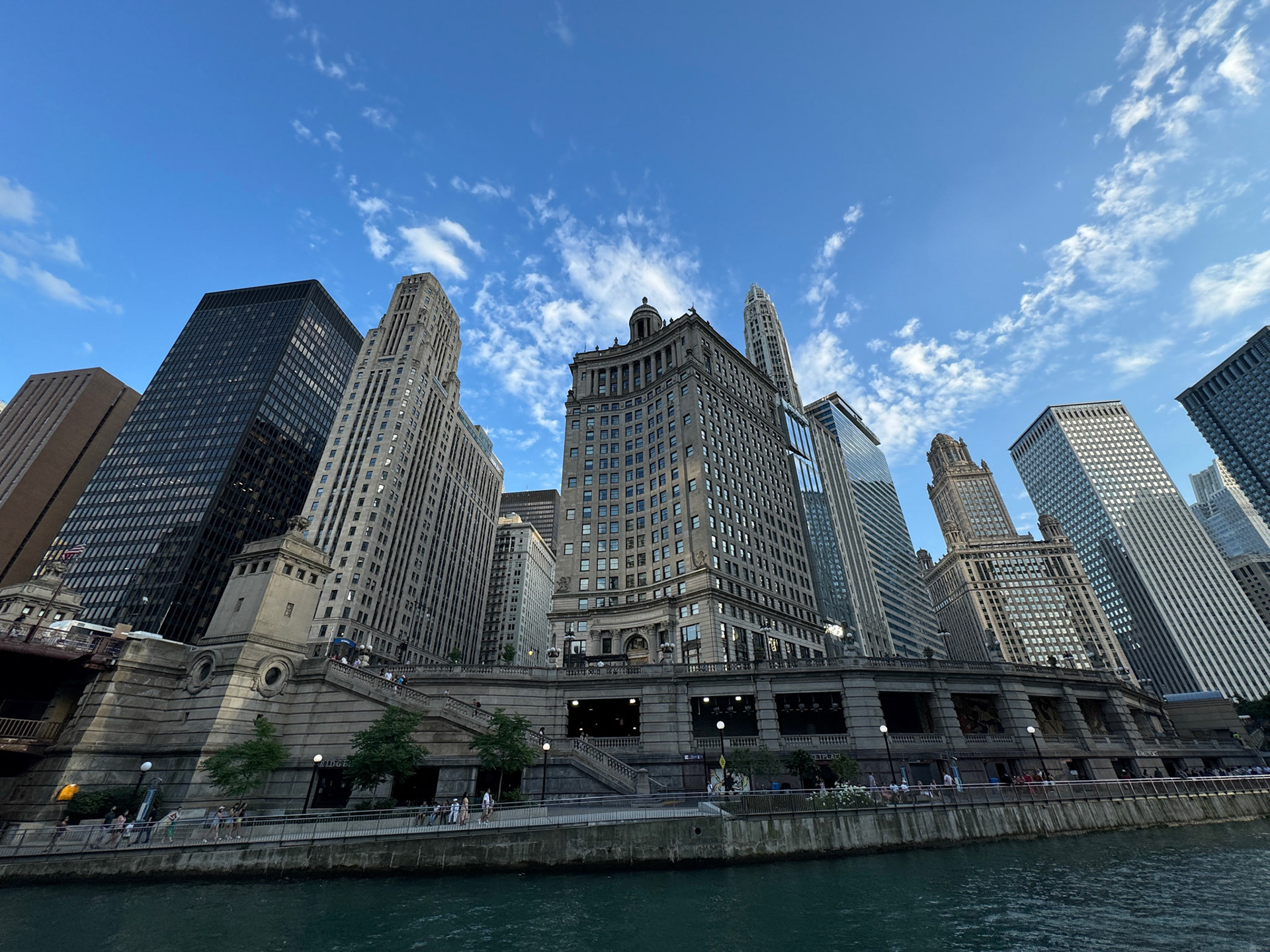 Viewing the downtown Chicago skyscrapers - historic and modern and everything in between - from the vantage point of the river really offered an incredible perspective