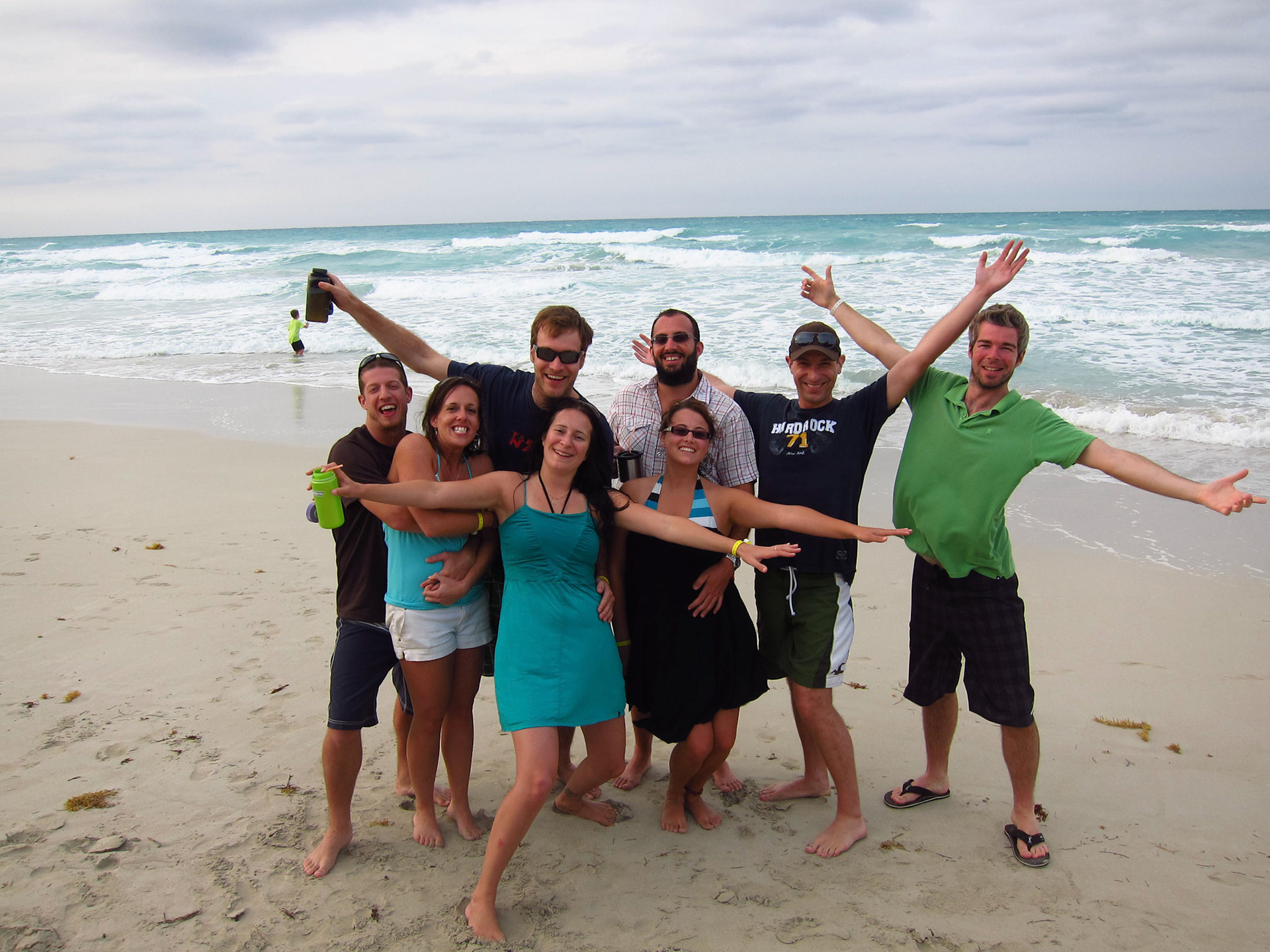 Kelly and I with the friends we made at the resort