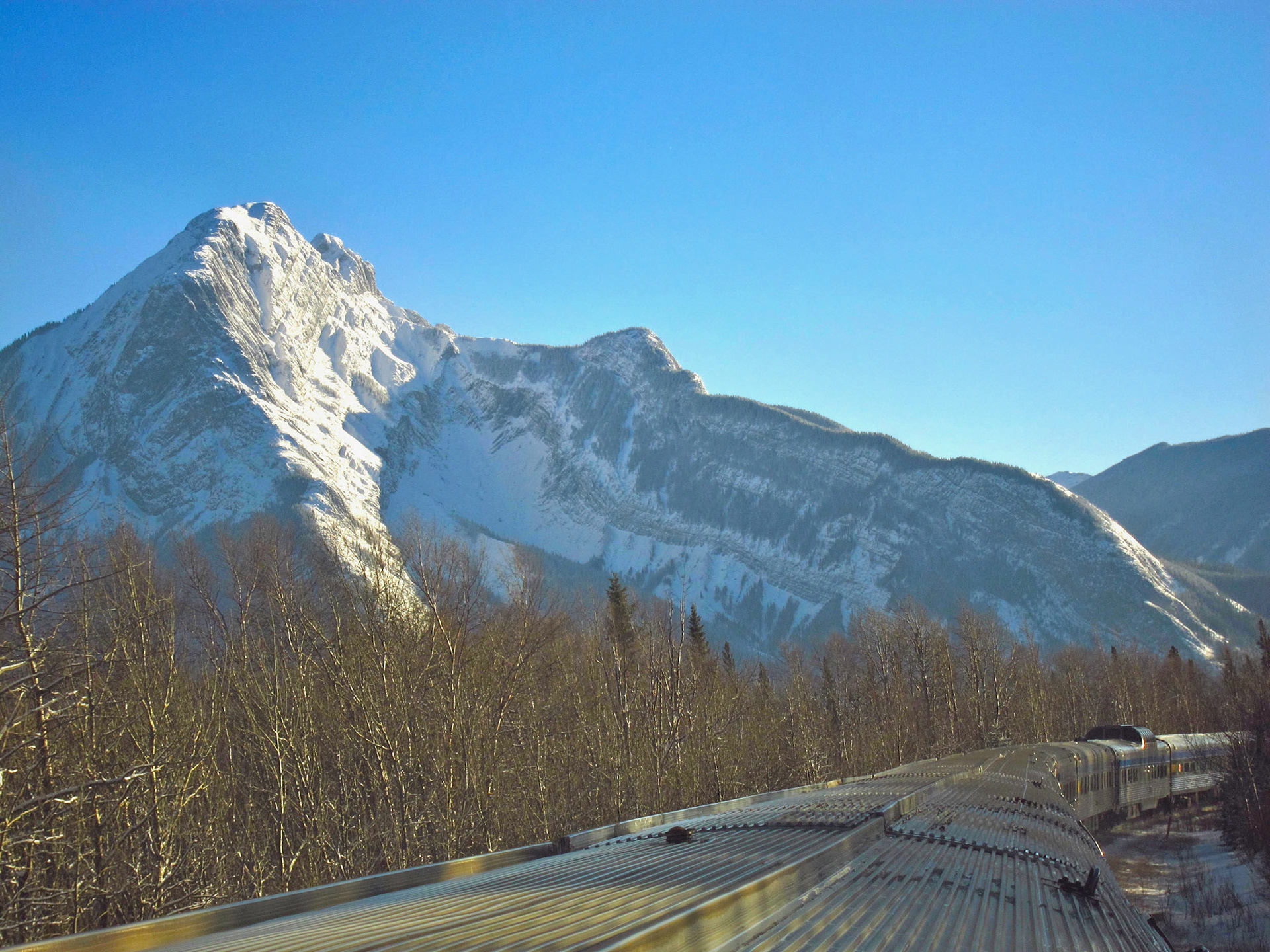 The Canadian carves a narrow path through the Rockies