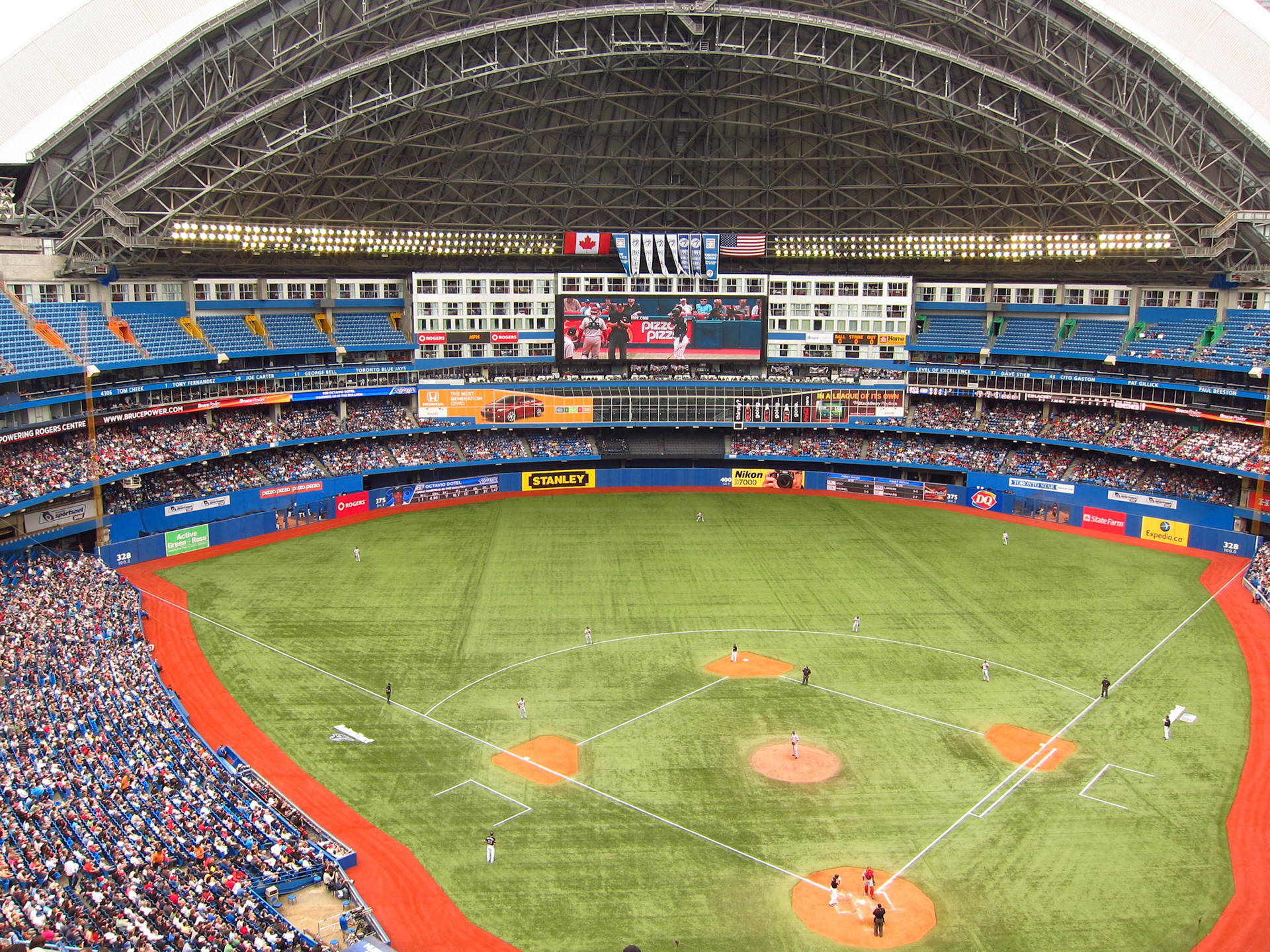 At the Rogers Centre with the dome open