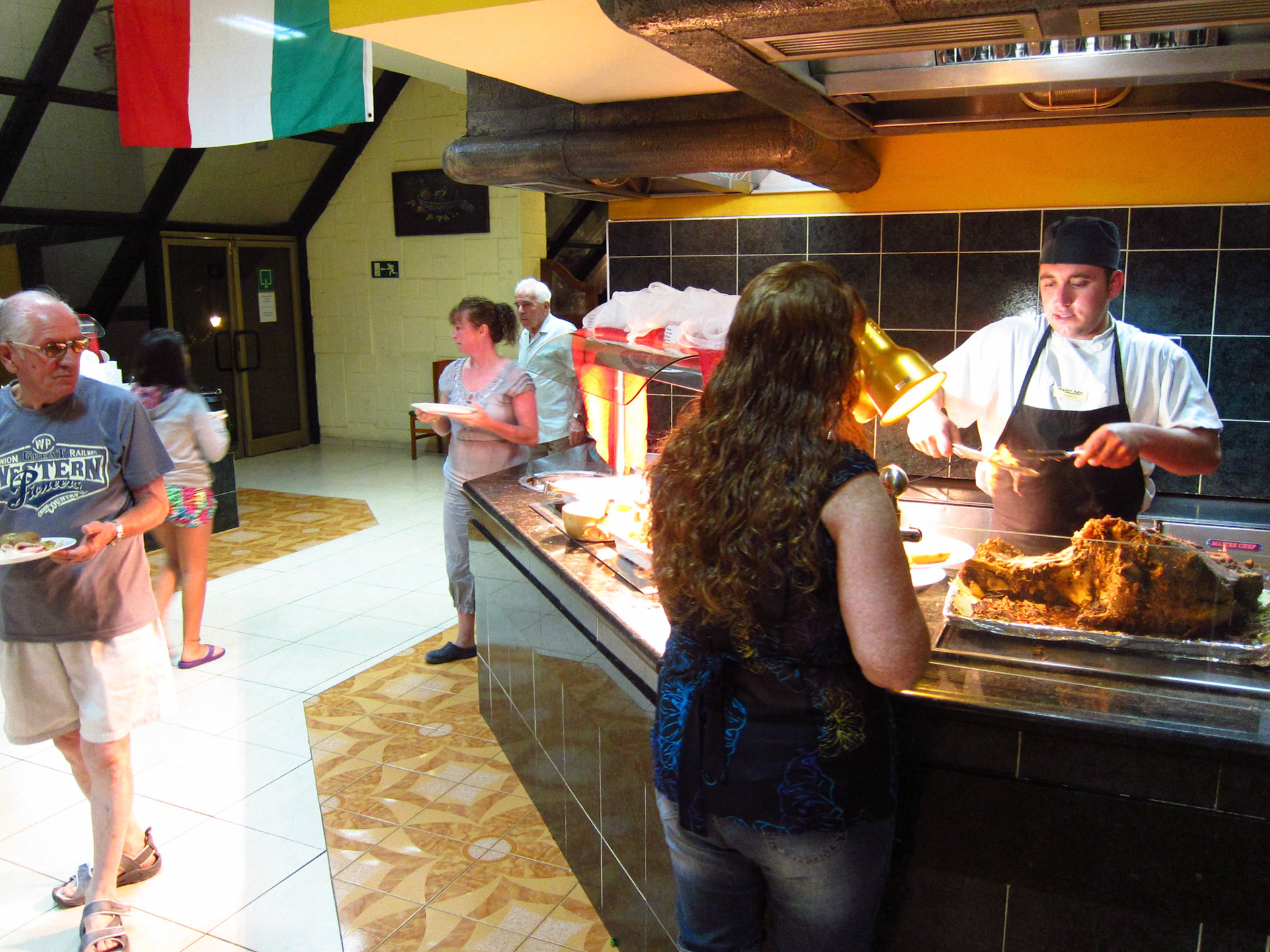 Delicious food options at the buffet