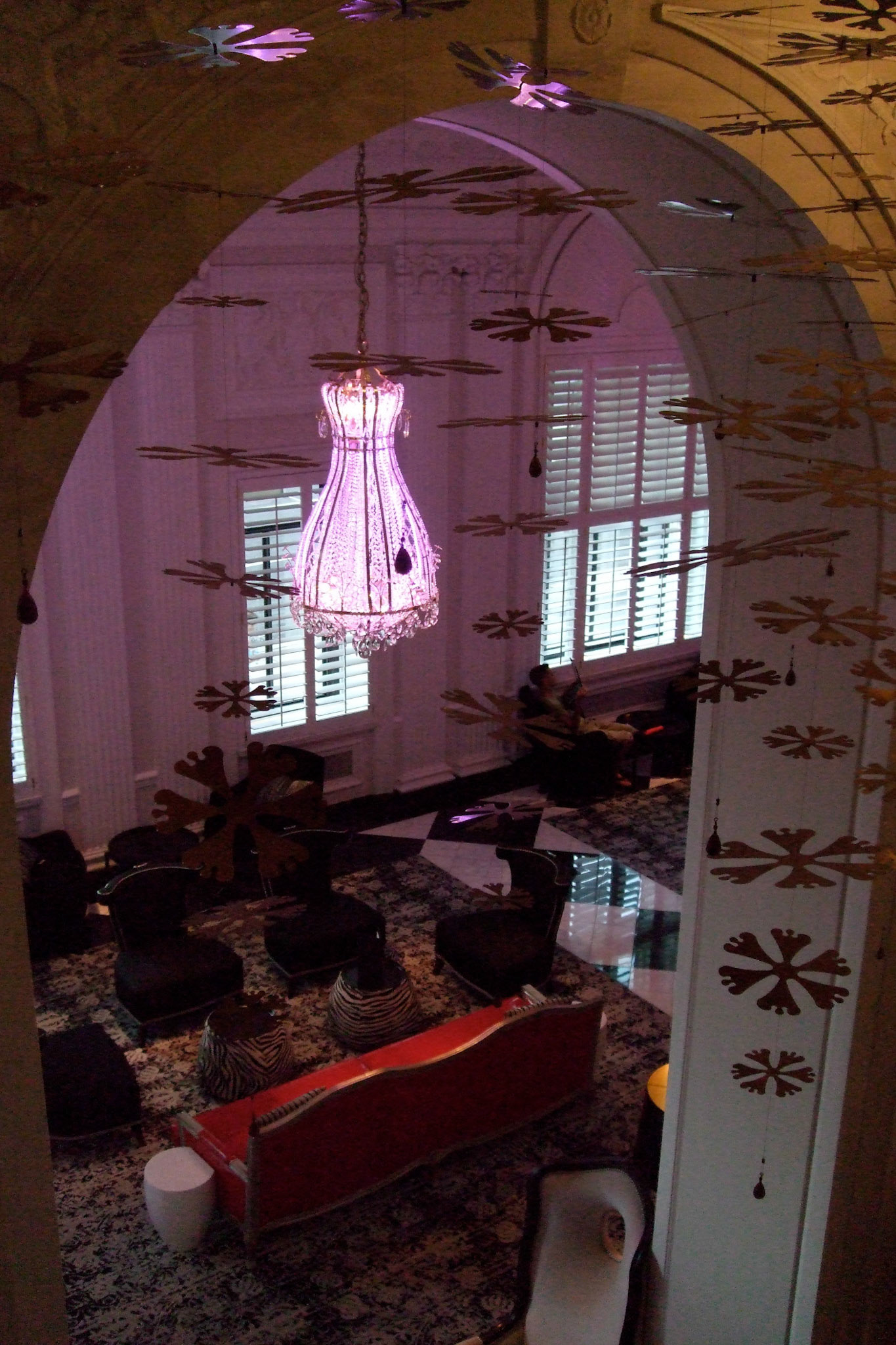 Neat decor in the W Hotel lobby.
