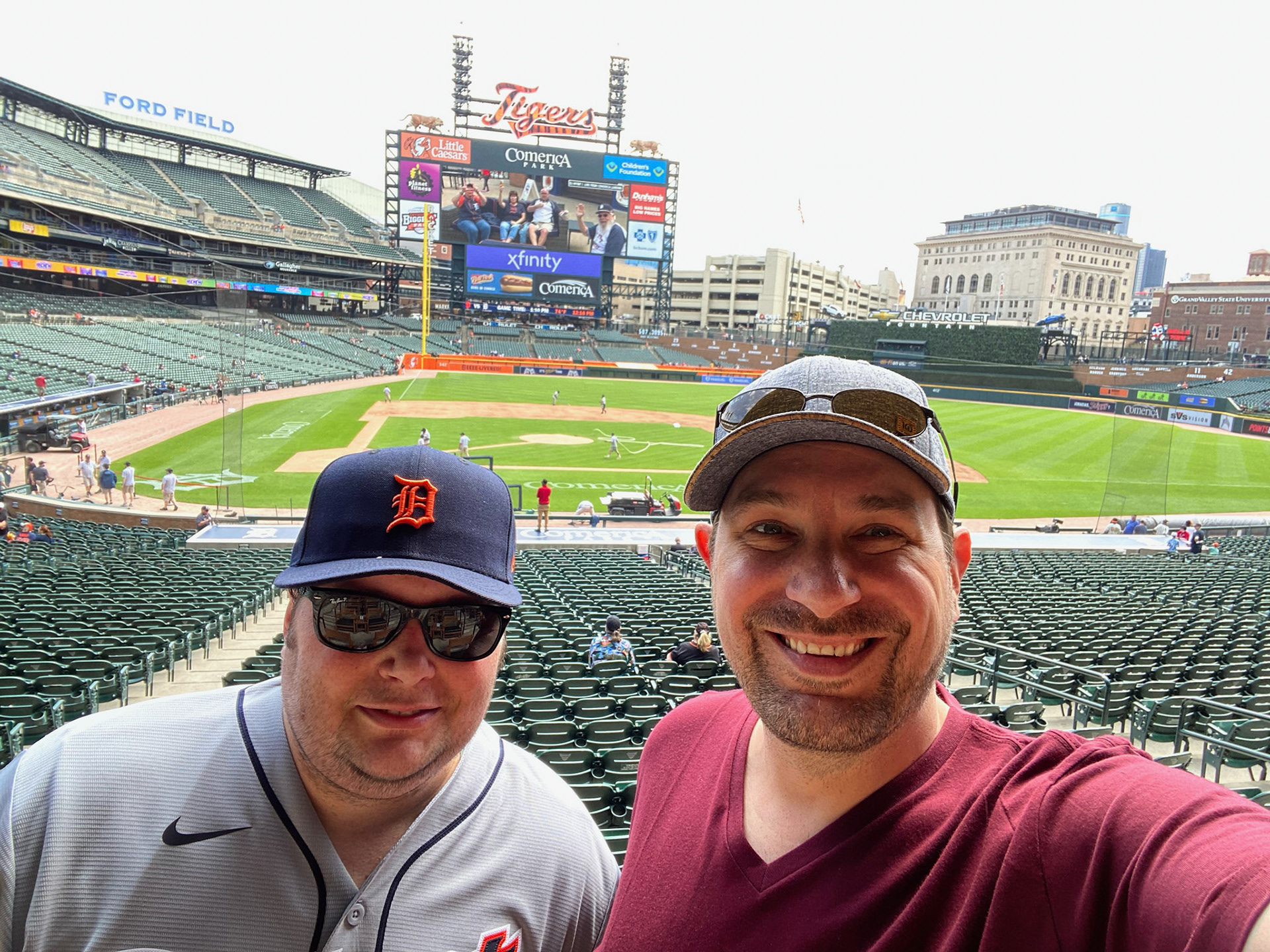 Attended a Tigers game that was canceled due to weather! Comerica Park is beautiful