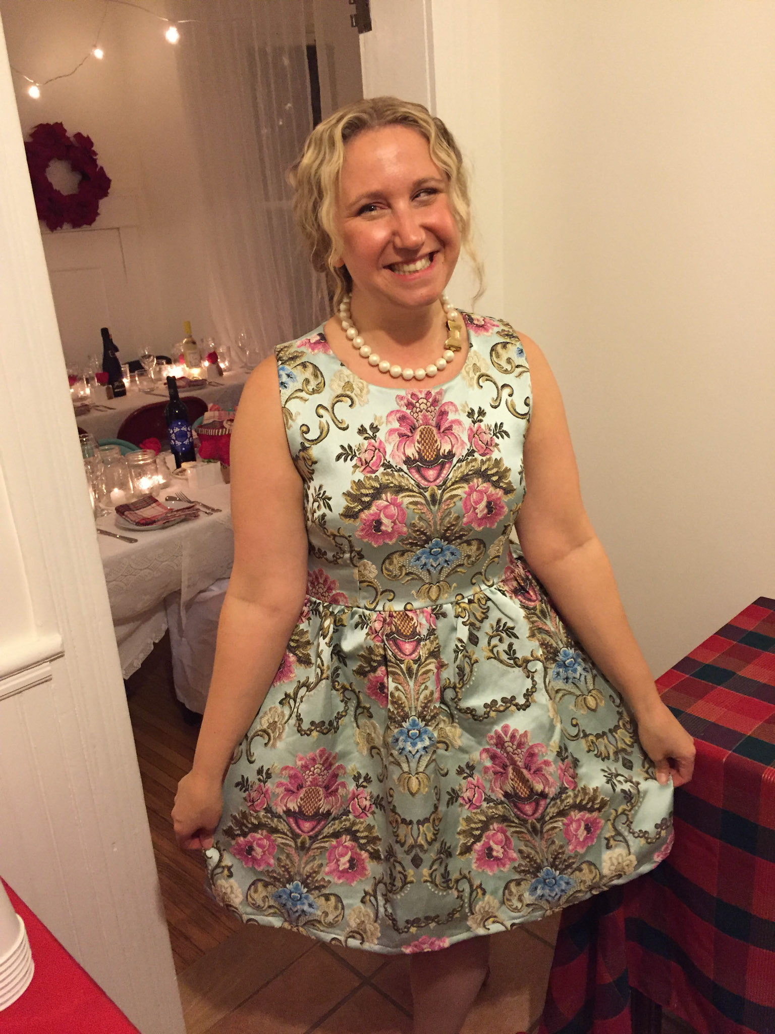 That dress though! Hostess with the mostess Mardi!