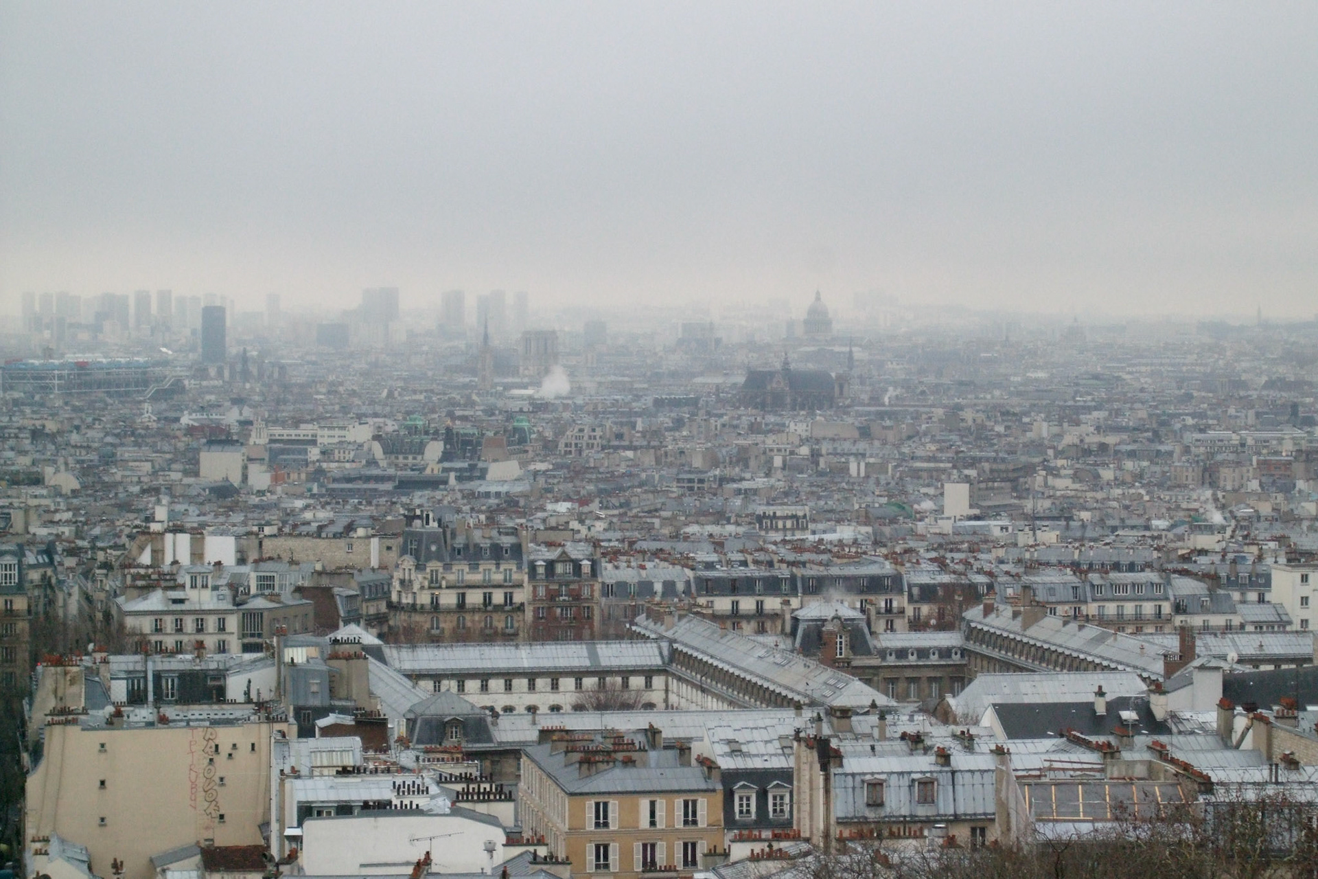The Parisian cityscape from Sacre Coeur
