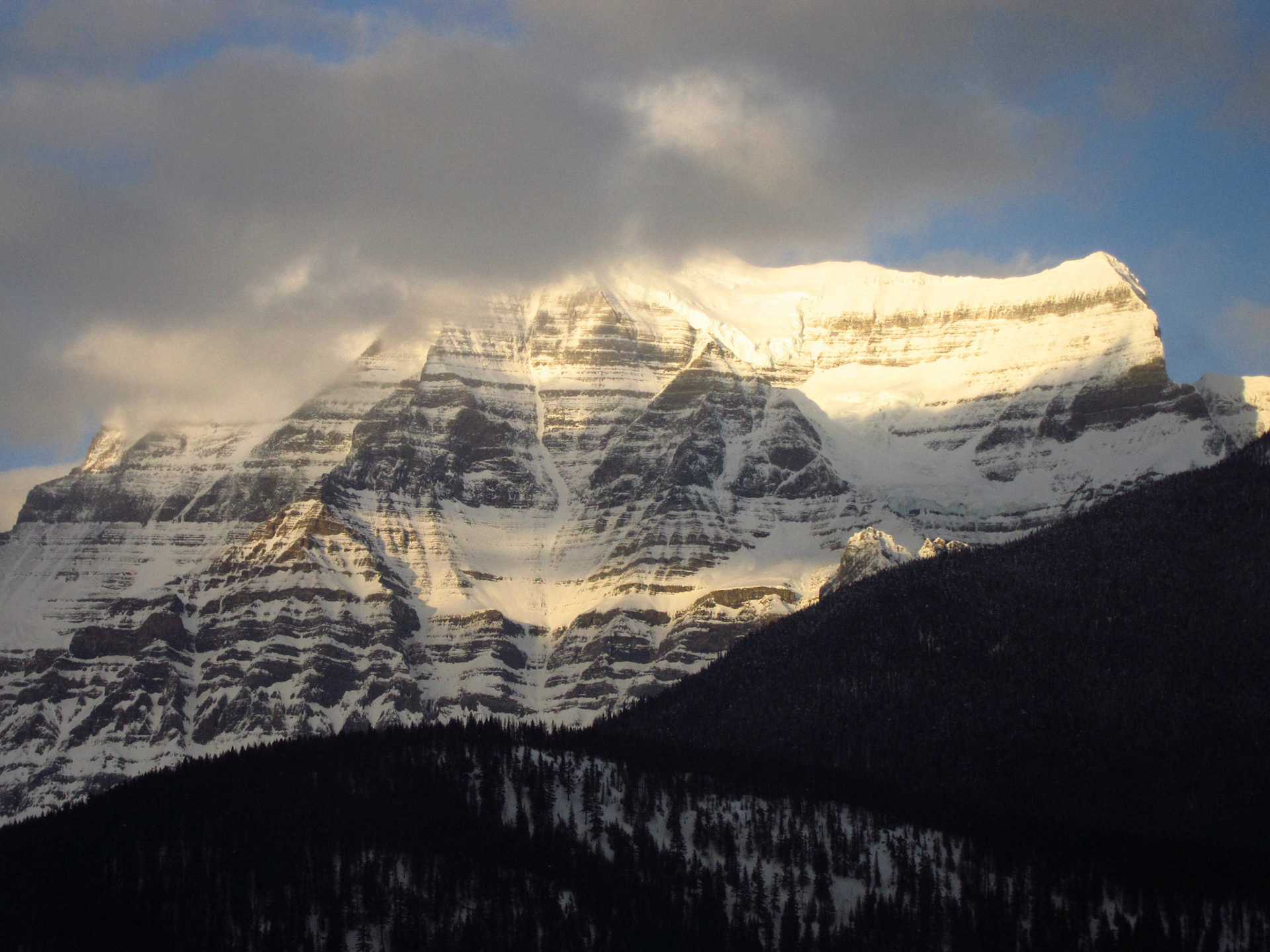Mount Robson is the highest peak of the Rocky Mountains and the most "prominent" - greatest top to bottom distance