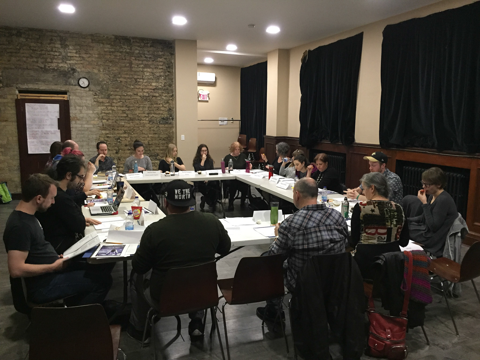 First read-through with the whole cast