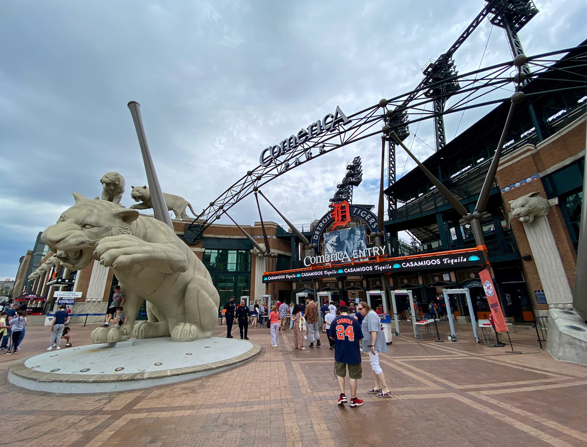 Attended a Tigers game that was canceled due to weather! Comerica Park is beautiful