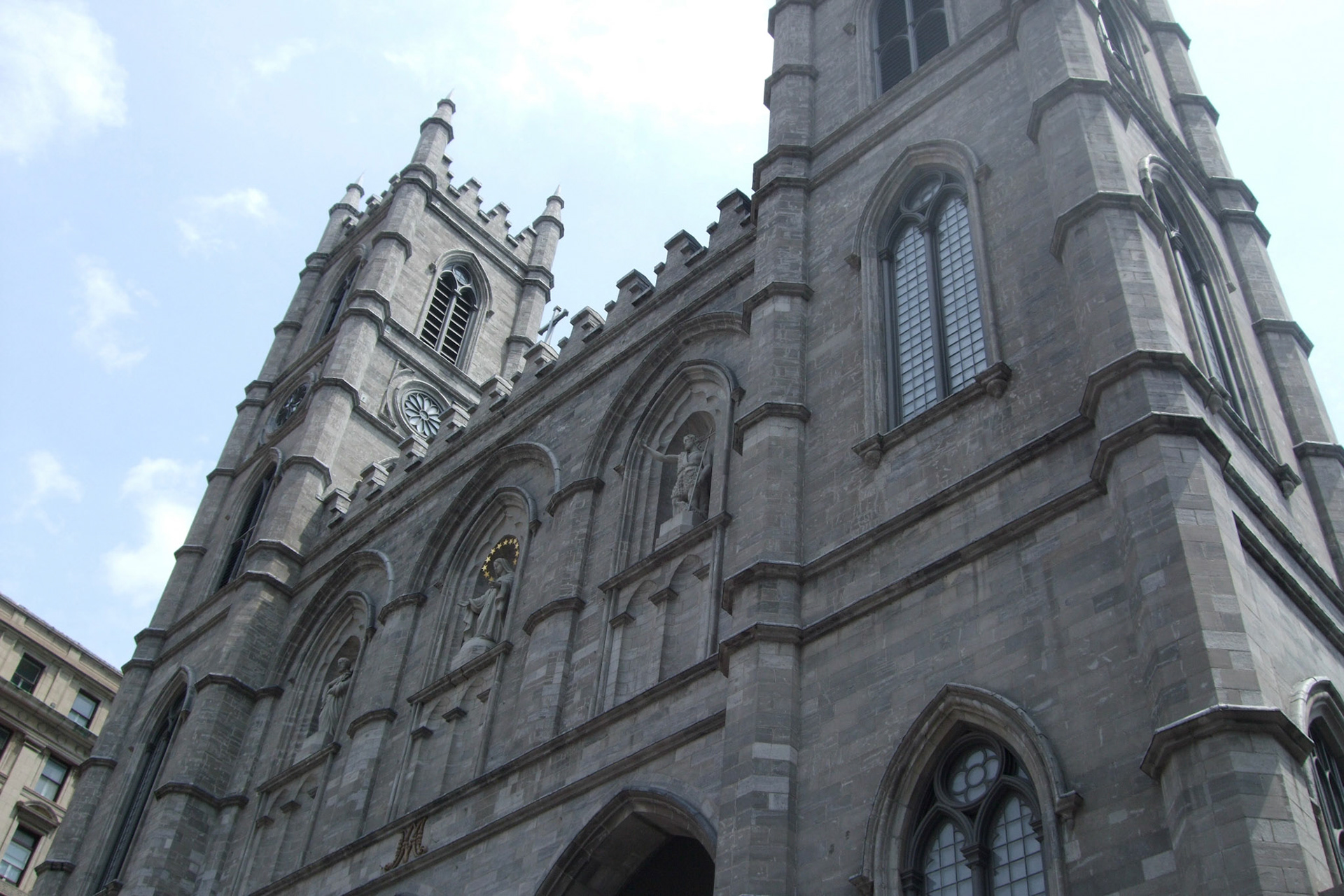 The twin spires of Notre-Dame Basilica