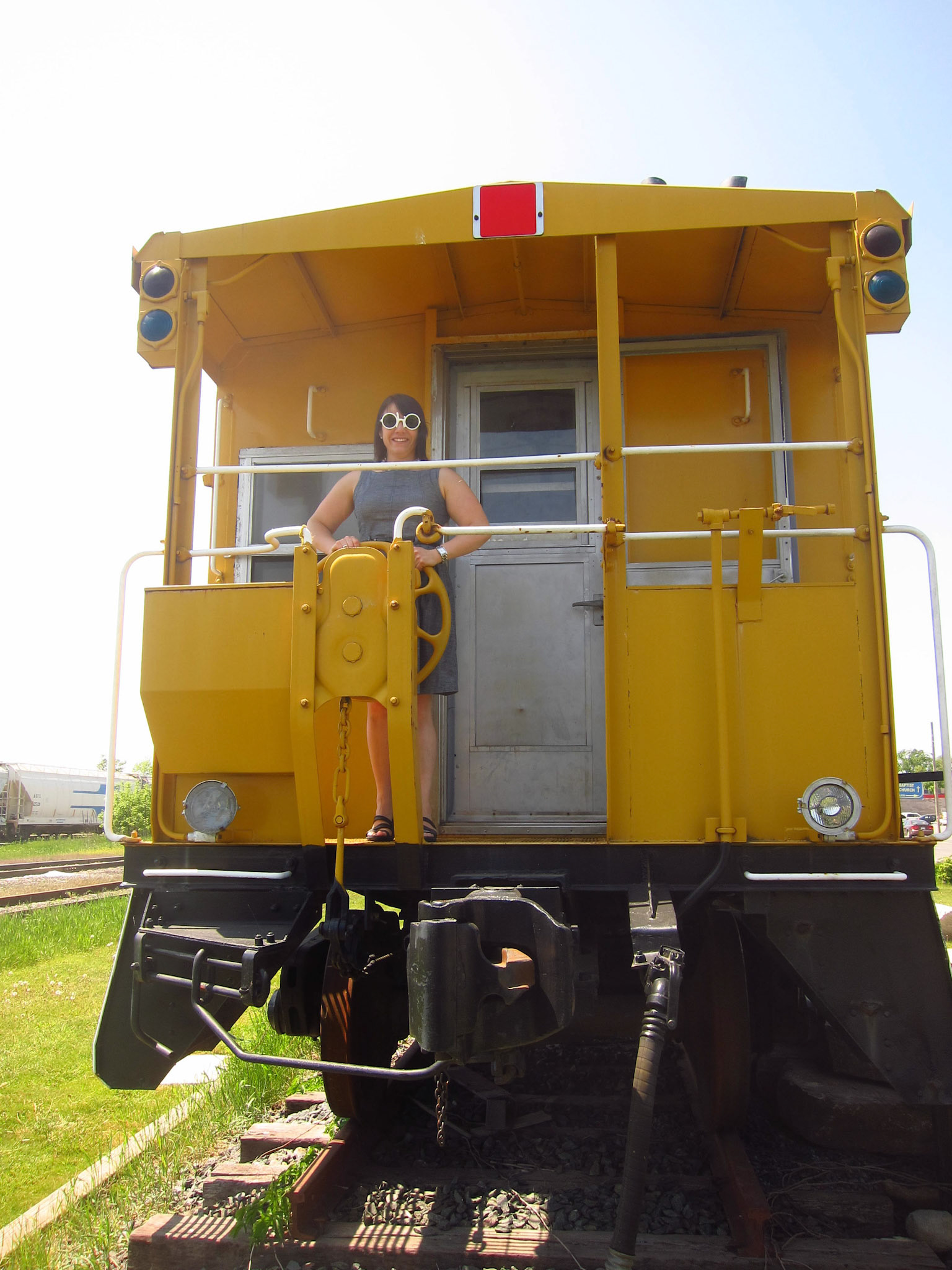 Erin takes command of the caboose