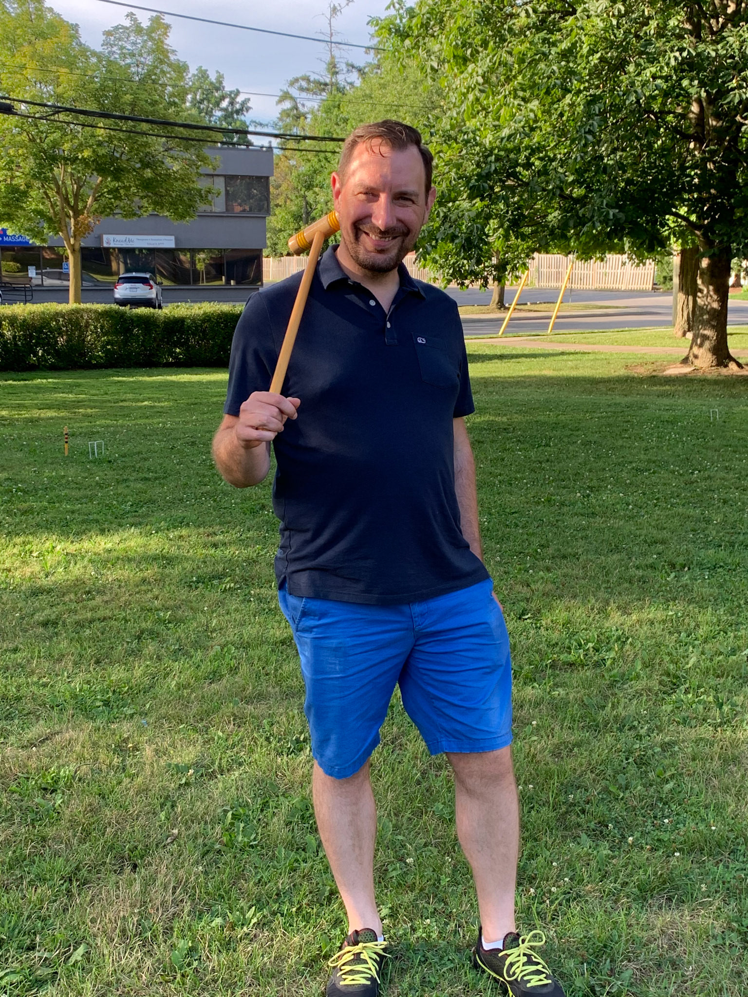 Socially distanced croquet with these gorgeous models in Wortley last night