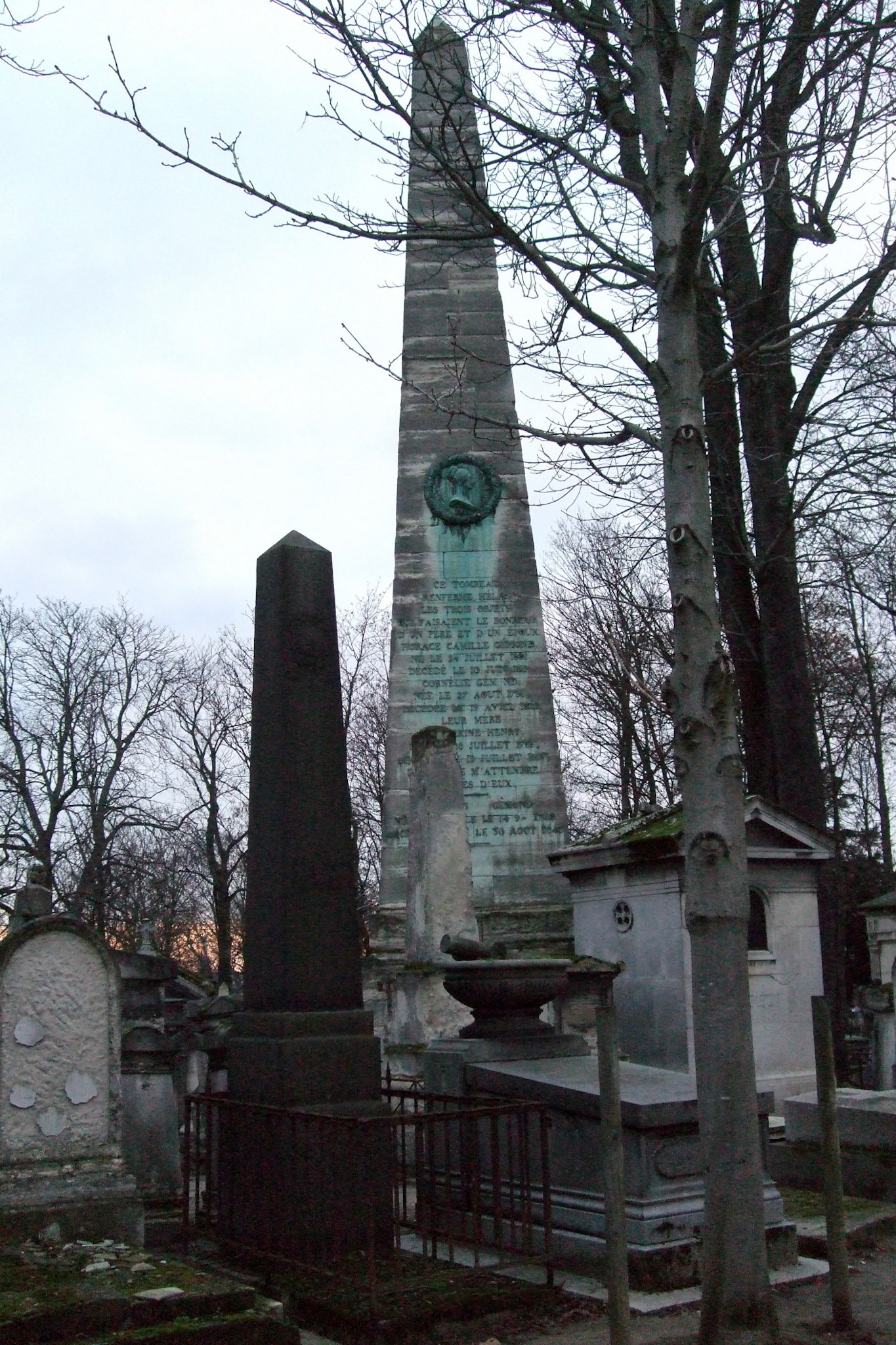 Ancient grave monuments at Pere Lachaise