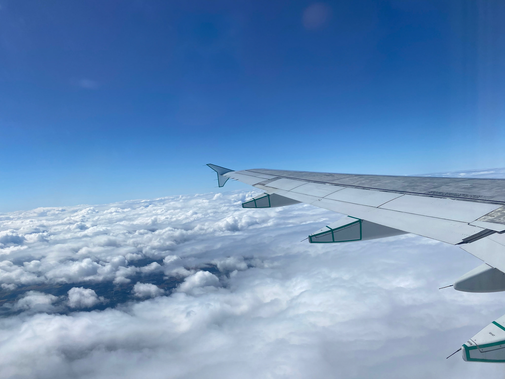 Flying to Winnipeg, September 2022