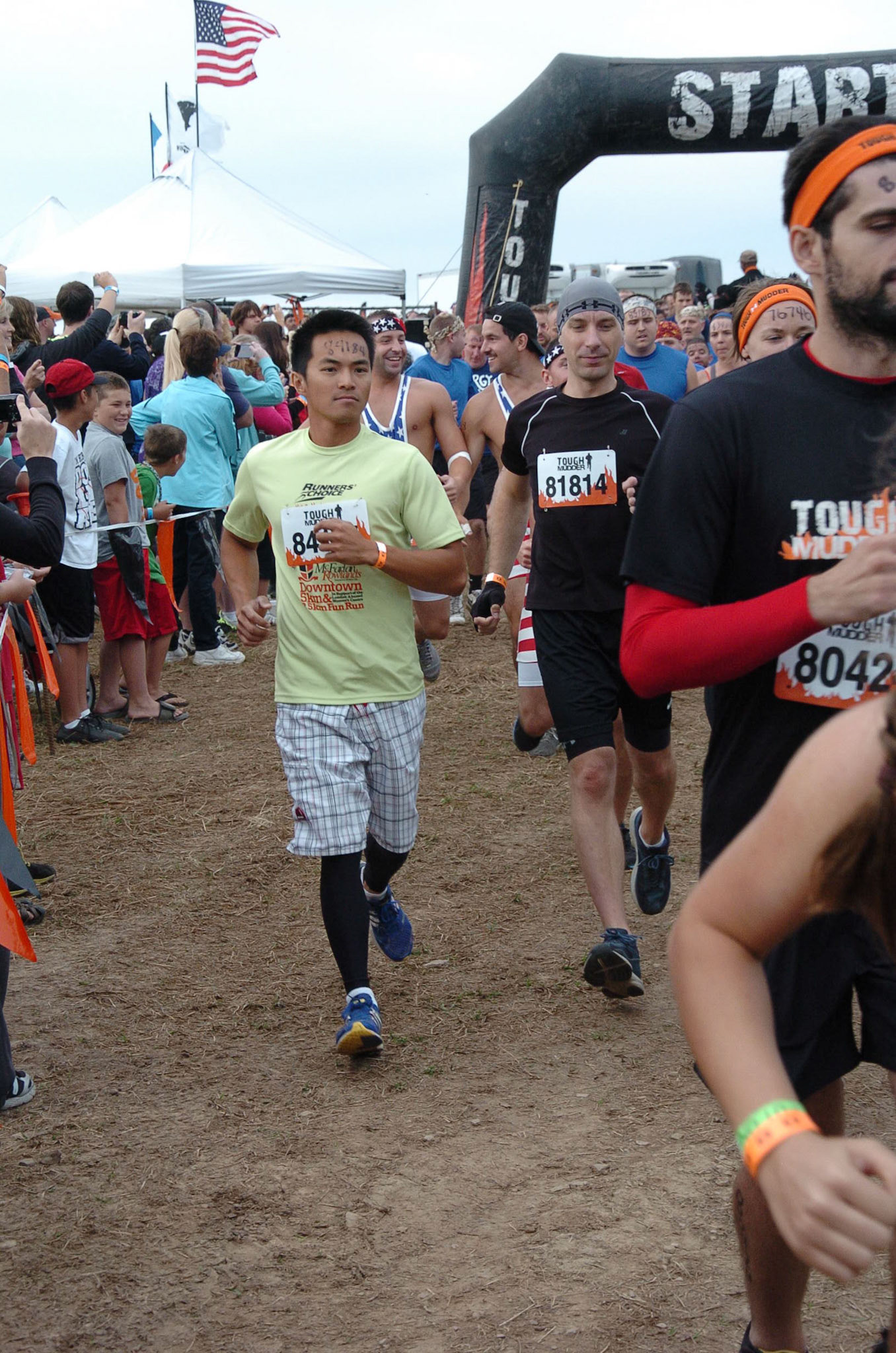 And we're off! Tough Mudder: 12 miles; grueling obstacles