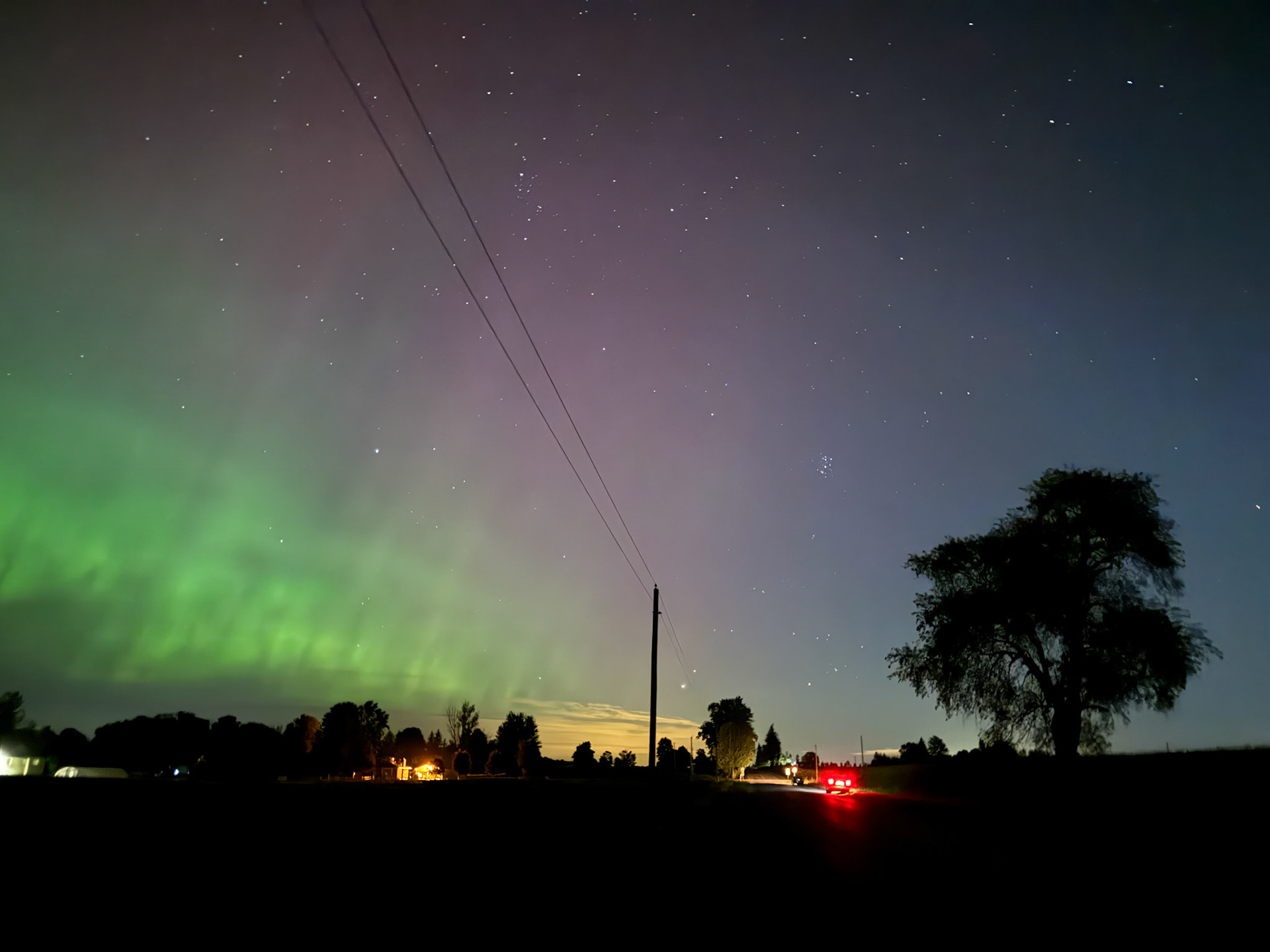Northern Lights -  1:31-2:02am August 12, 2024 - Eight Mile Road and Adelaide Street, north of London, Ontario