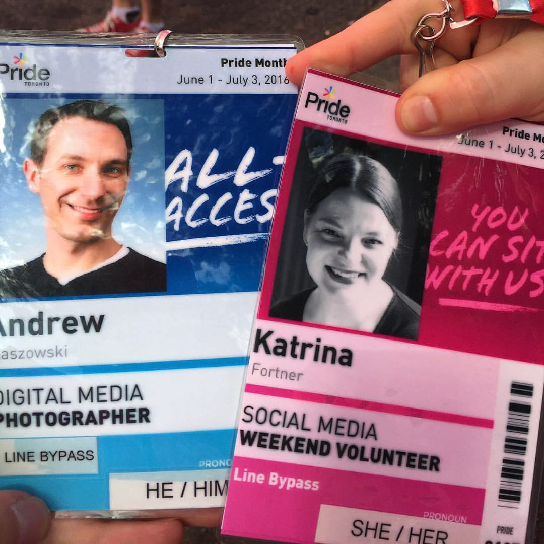 I'm officially here! And an official volunteer! Happy #PrideTO