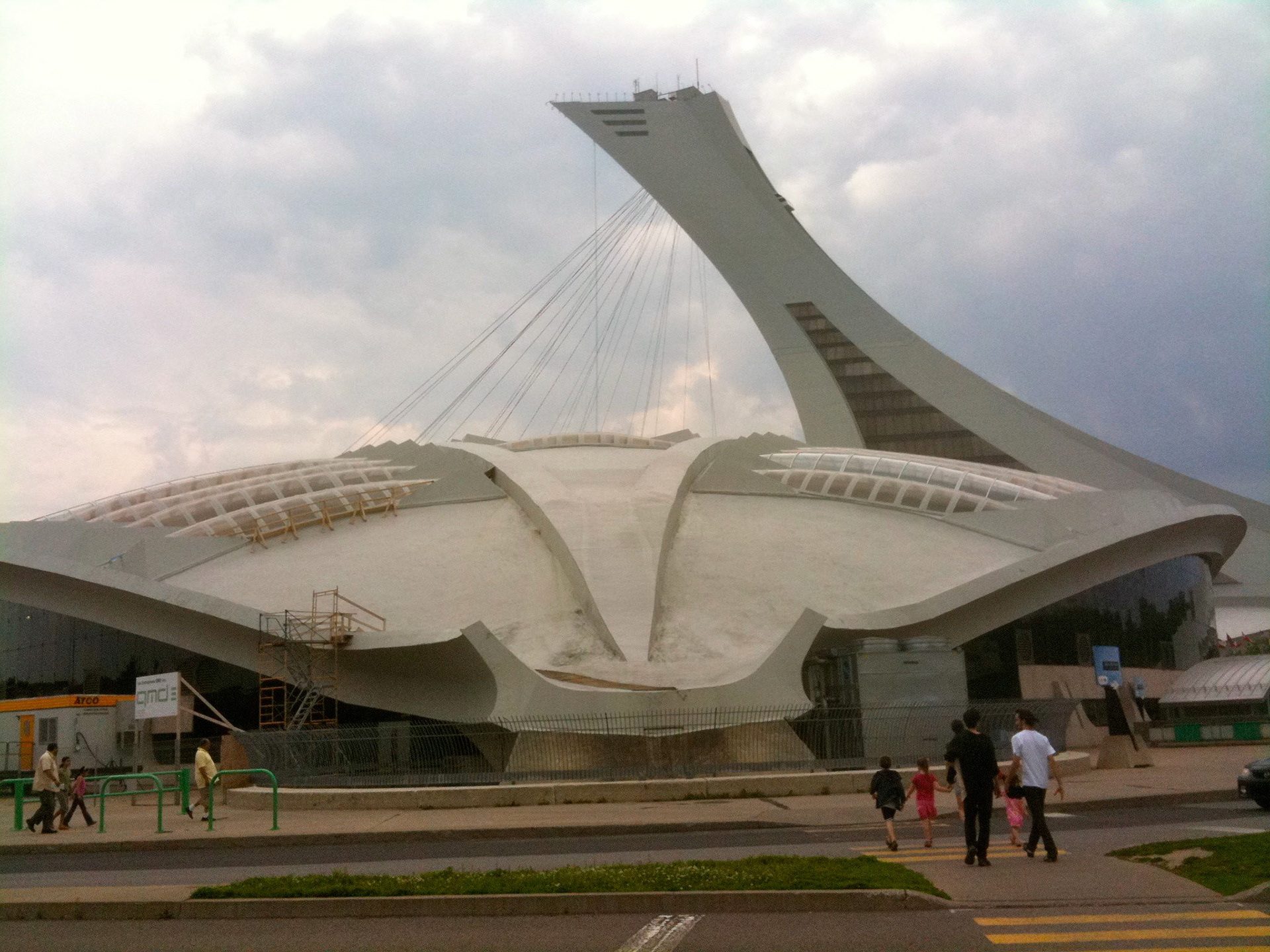 The Montreal Olympic Stadium wasn't quite done for the 1976 olympics