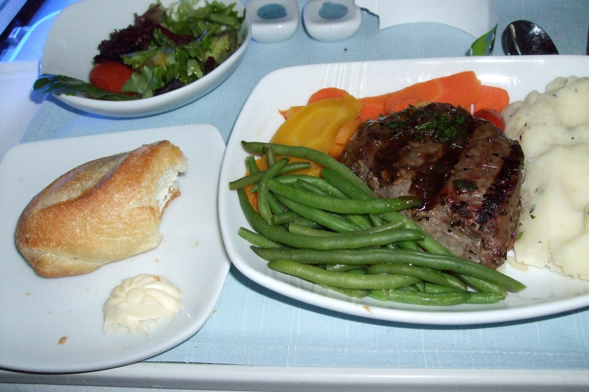 Main course. You know...    Not a bad flight at all