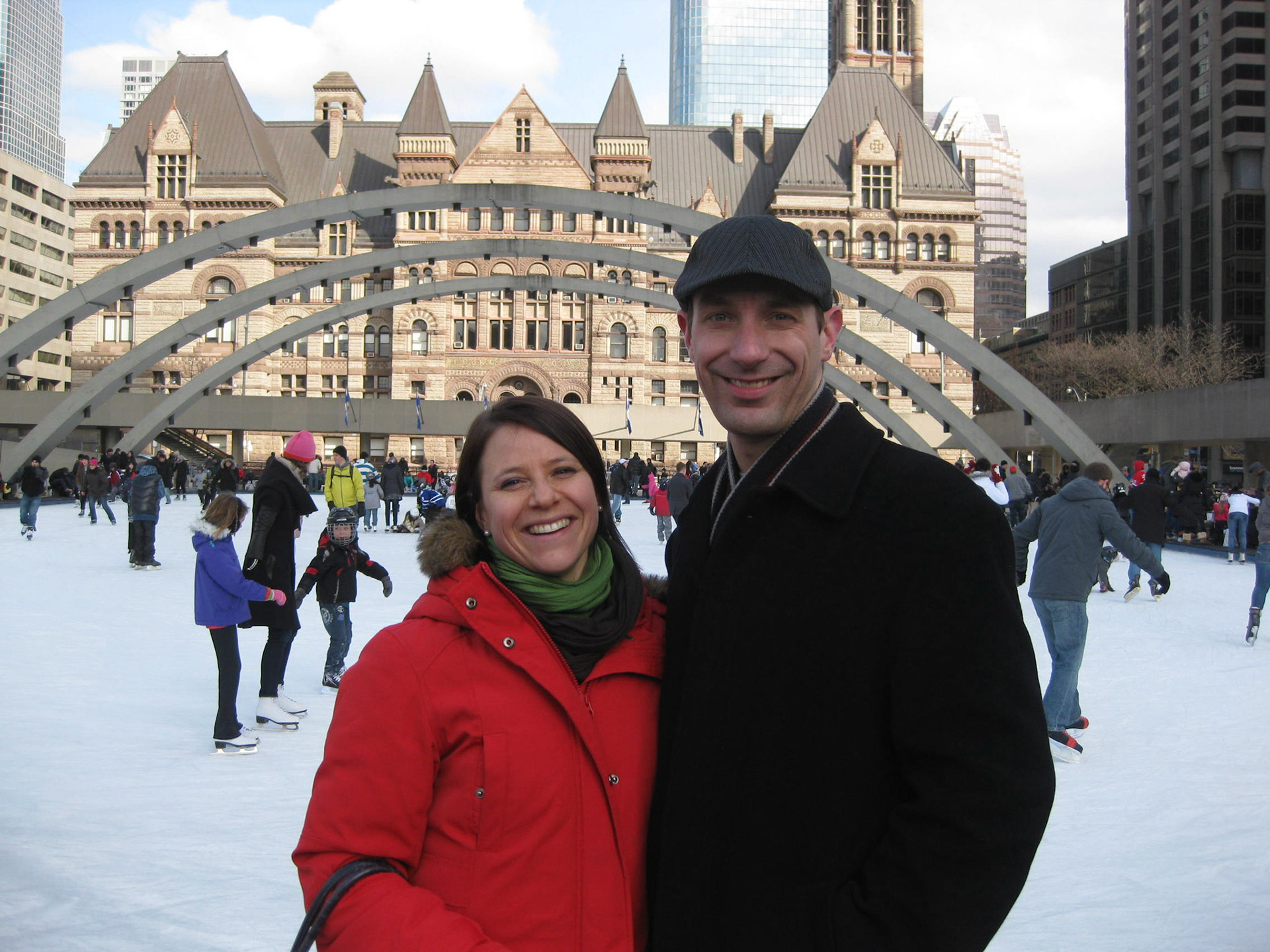 We didn't have skates or the time to stand in line to rent them - but that didn't stop our Winter fun