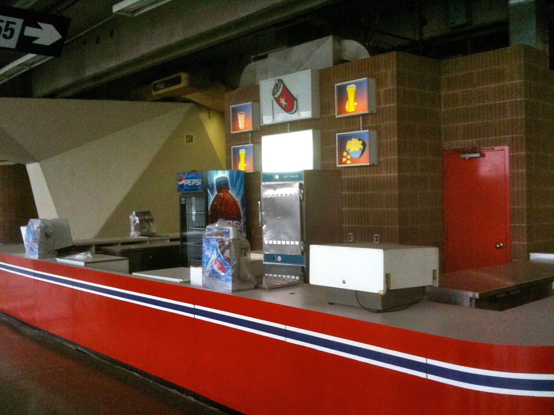 Inside the Olympic Stadium, how retro is this concession stand?