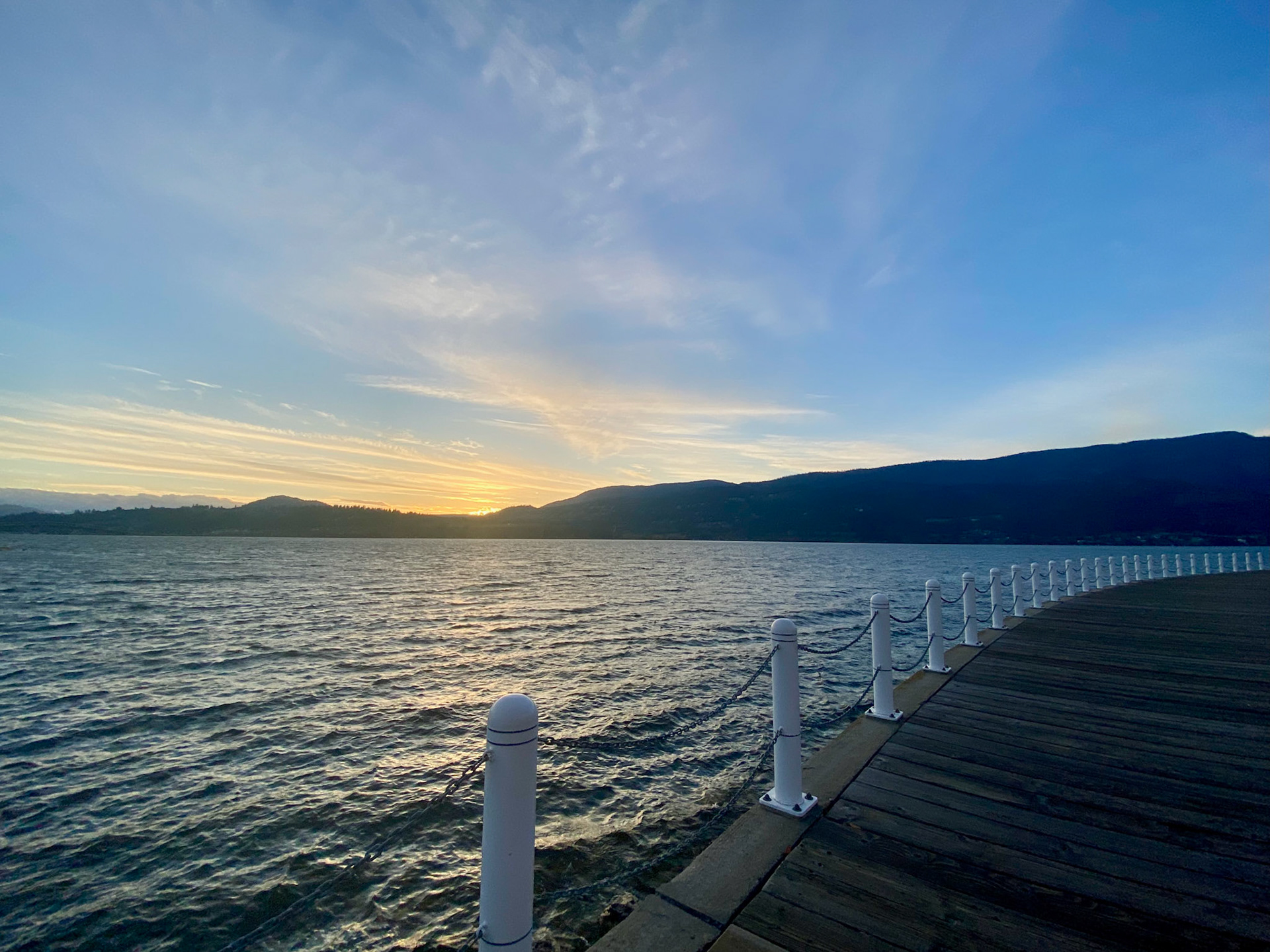 Sunset at Kelowna's waterfront