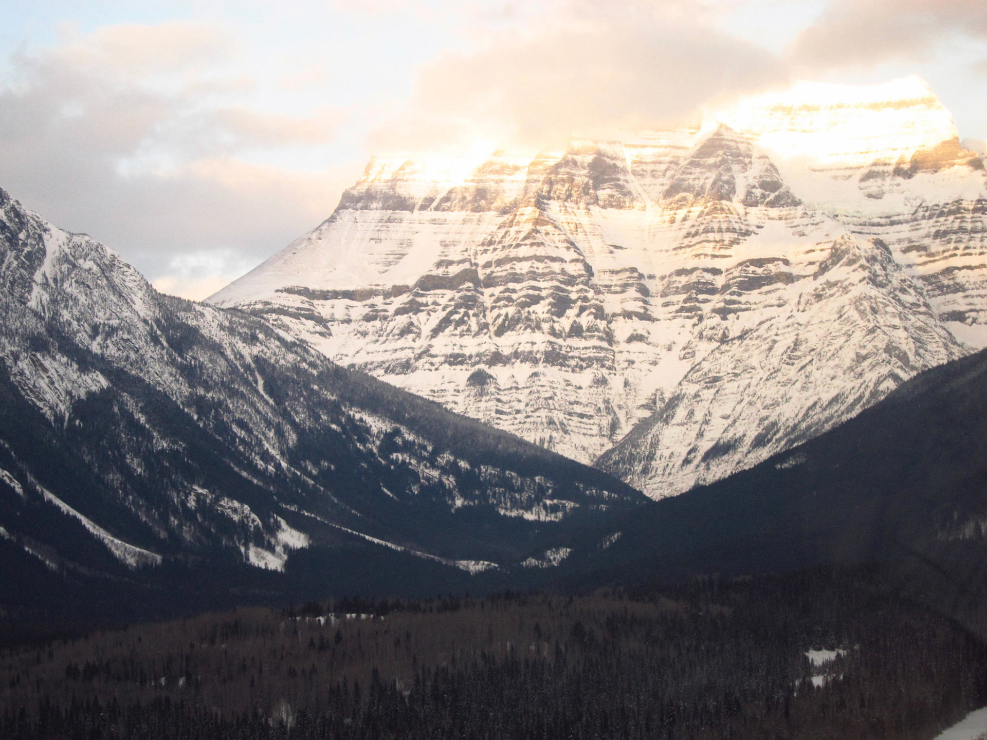 The valley below Mount Robson