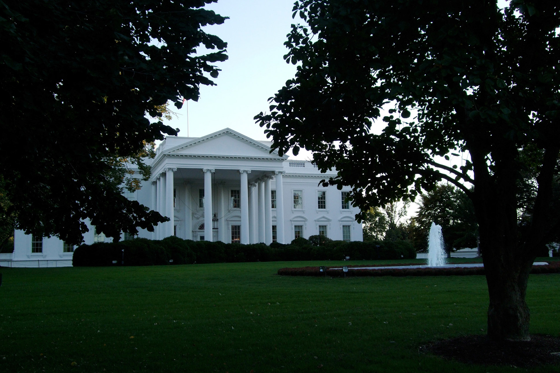The White House. Didn't see the Obama family.