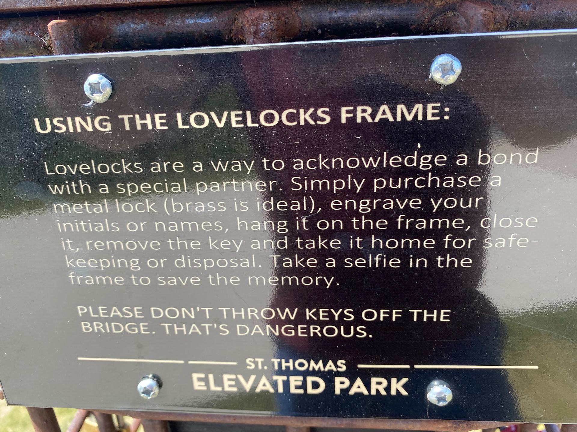 Emerson and I visited St. Thomas Elevated Park