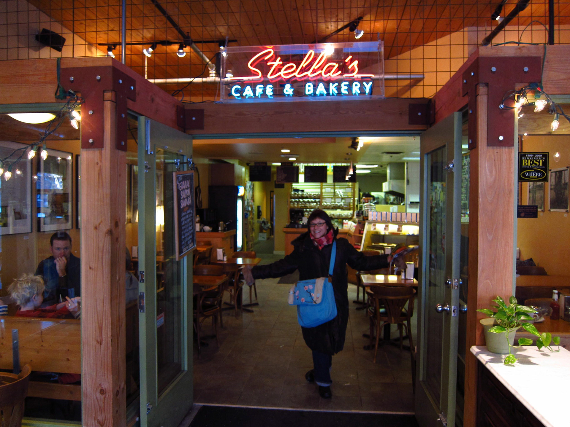 Breakfast at the Forks is a good choice, but if you take a taxi Erin recommends Stella's as the best in town