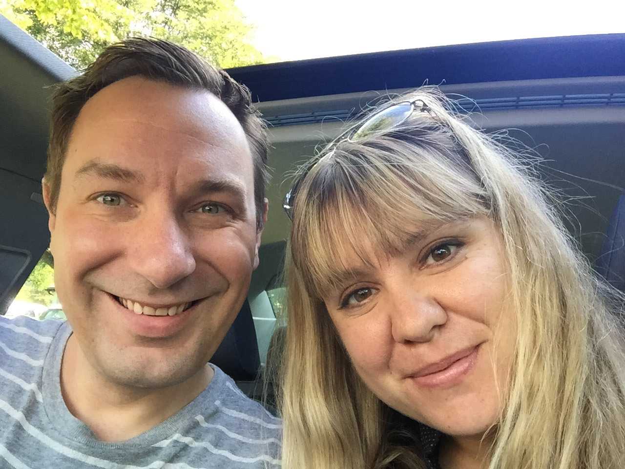 Road trip friend Lisa McDougal and me ready to go to Toronto