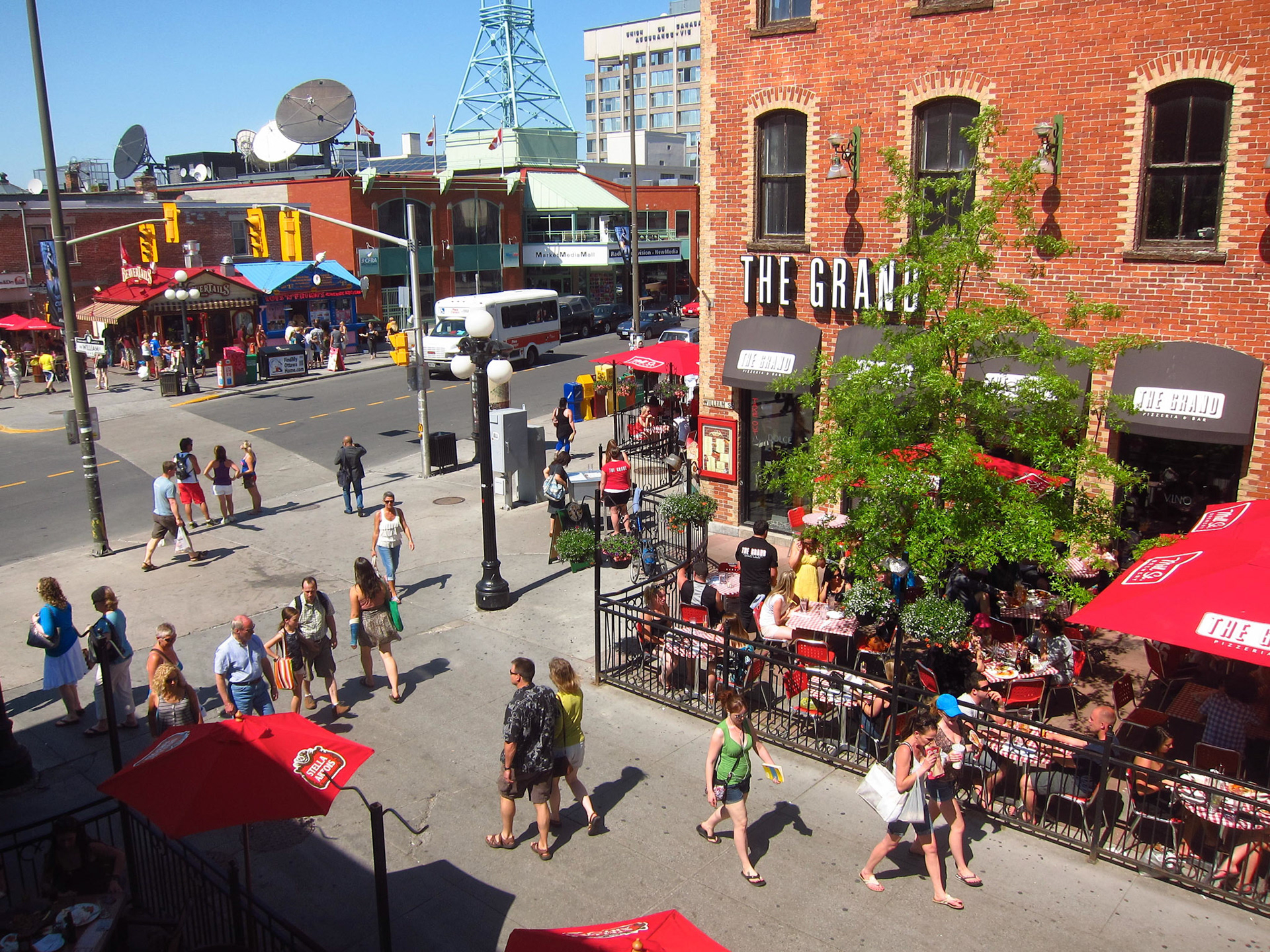 Enjoying a pint and taking in the view of Byward Market: a perfect long weekend afternoon