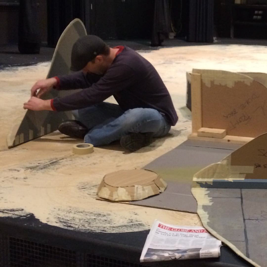 Pitching in. #setconstruction #setbuild #theatrelife #LCP12th