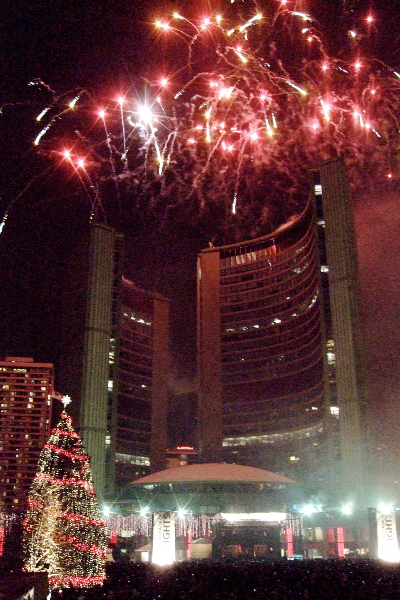 Fireworks at Toronto City Hall