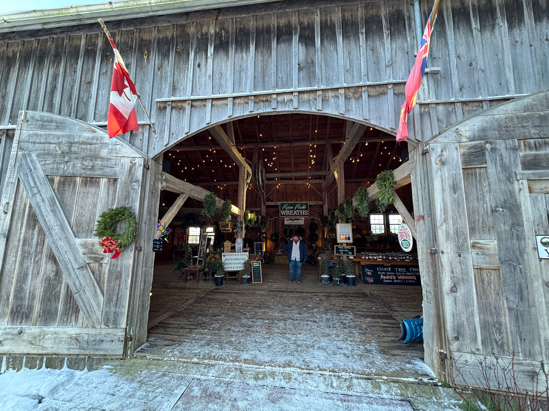 The historic barn at Elliot Tree Farm is home of Ontario Maple Syrup museum