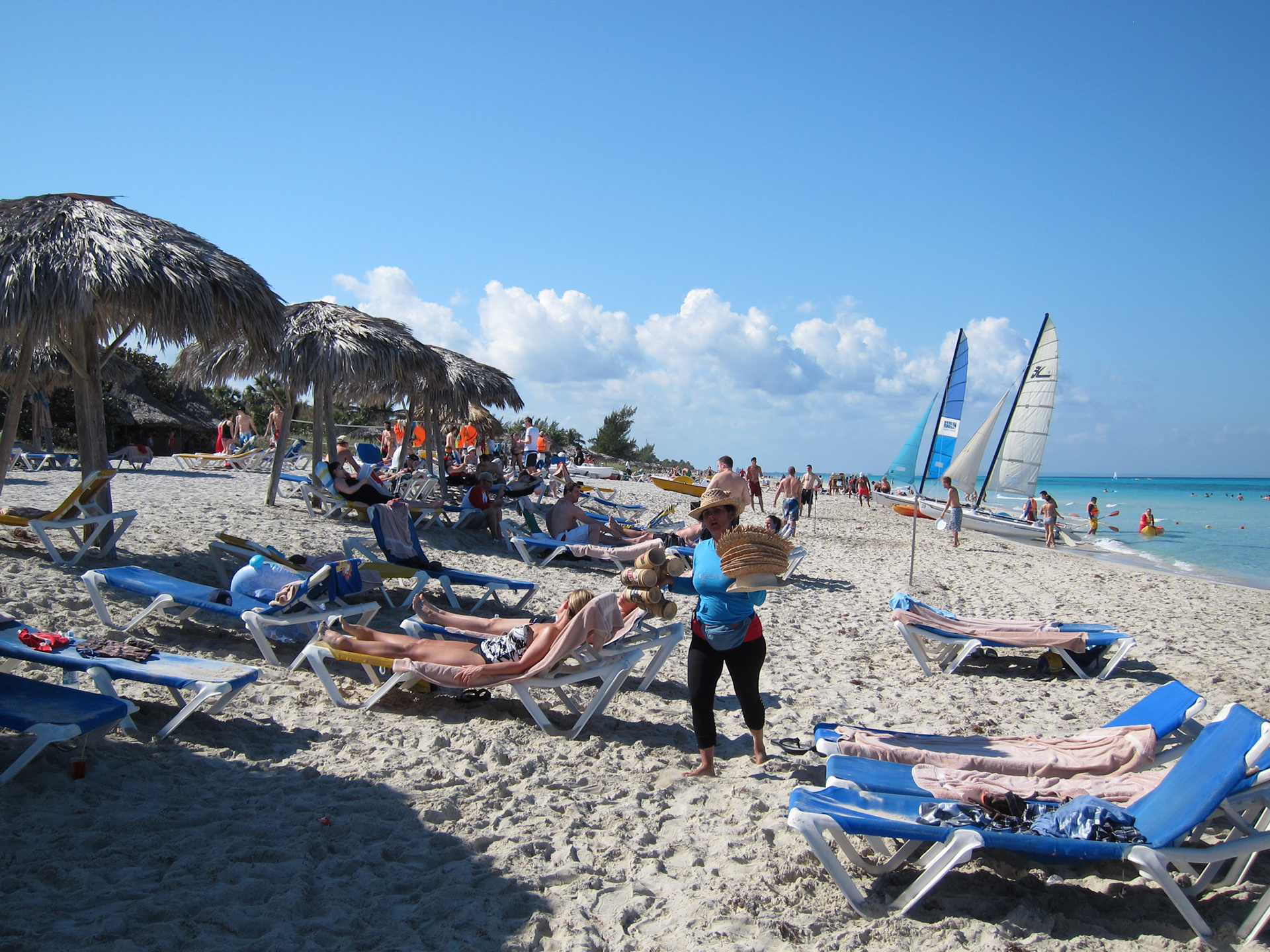 The beautiful white sand beach
