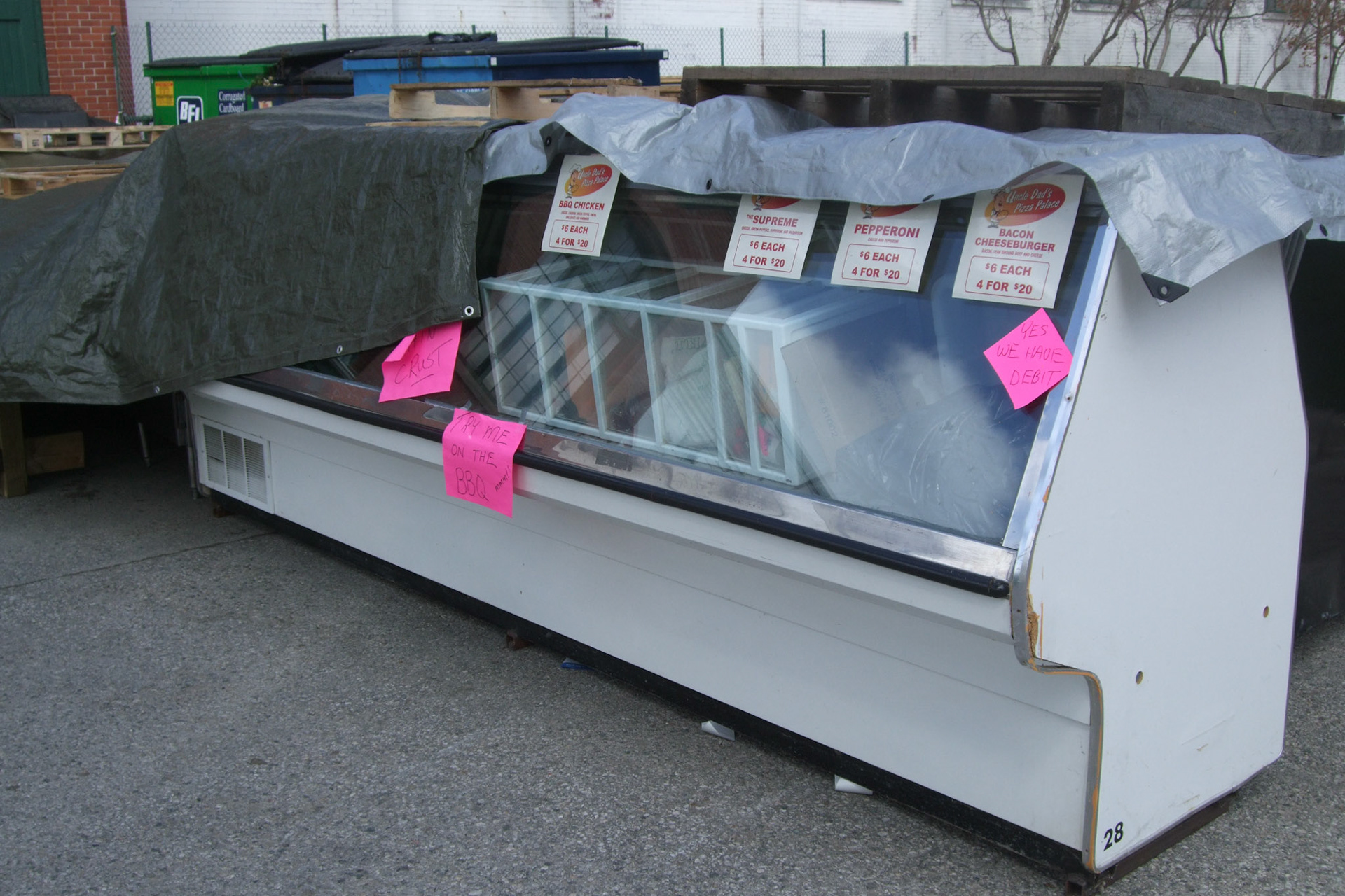 Dissused freezers from the Western Fair farmer's market. Not sure what's left in there would be great on the BBQ anymore